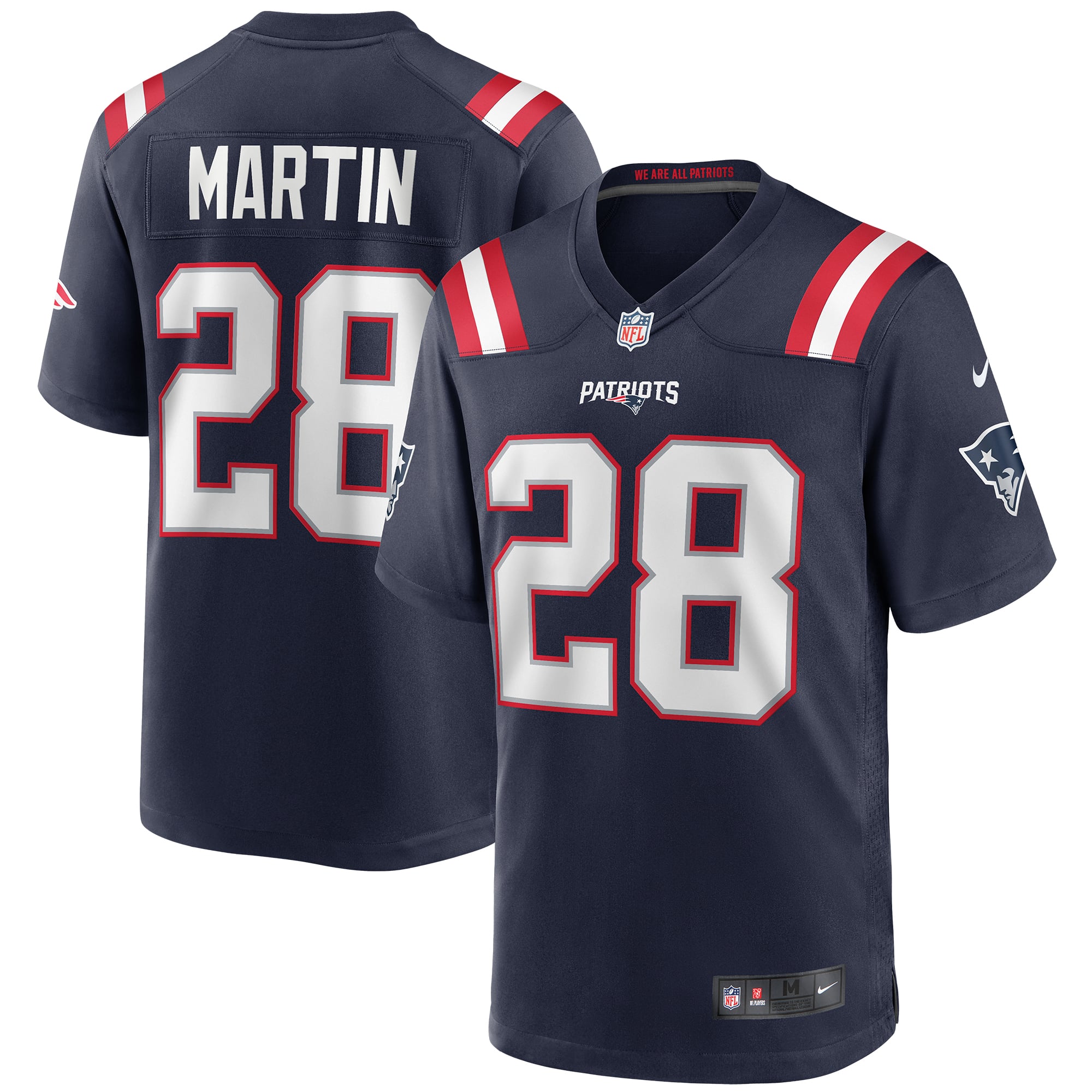 Men's New England Patriots Curtis Martin Navy Game Retired Player Jersey