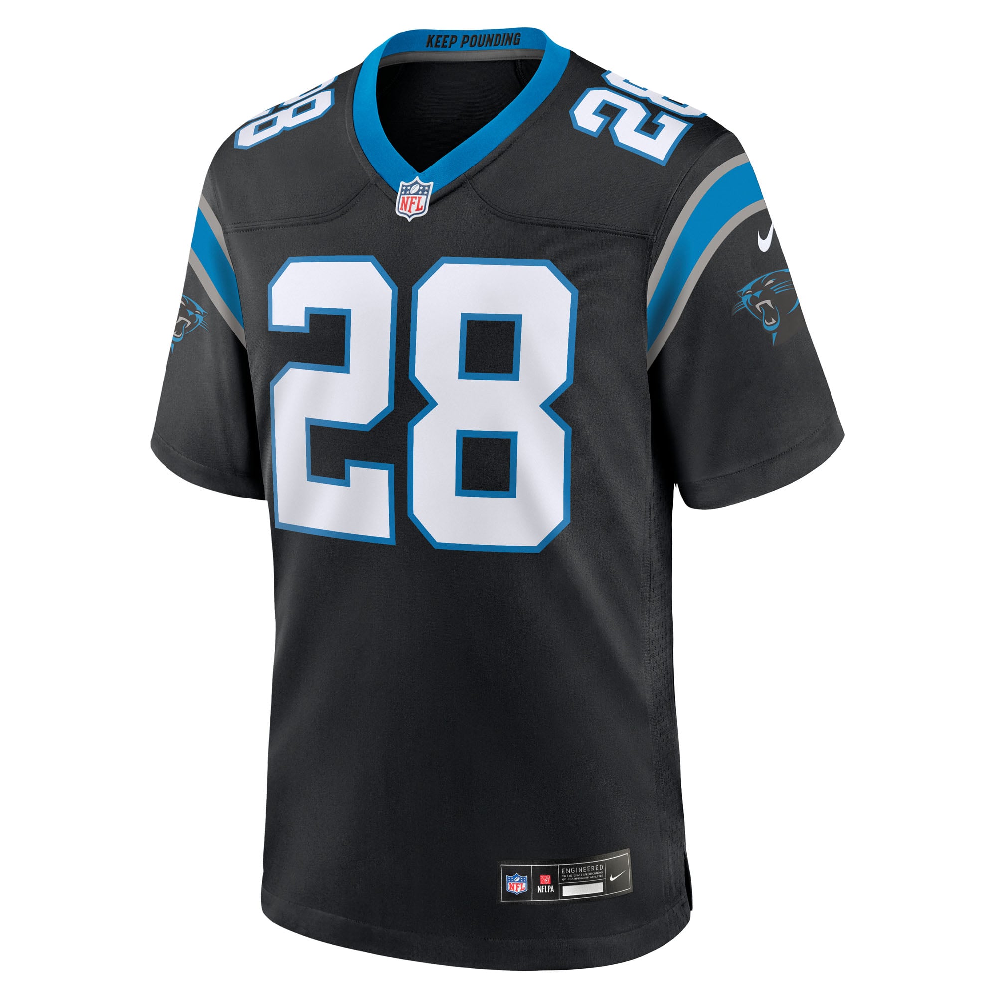 Men's Carolina Panthers Damarri Mathis Black Team Game Jersey