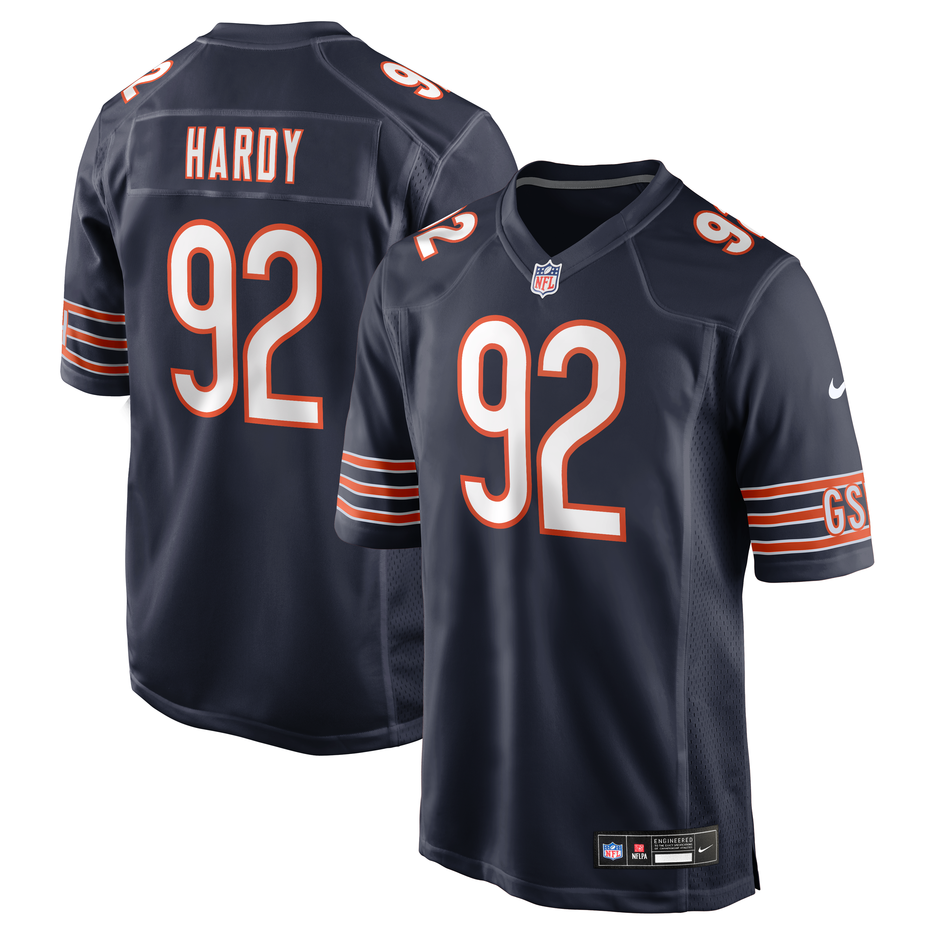 Men's Chicago Bears Daniel Hardy Navy Team Game Jersey