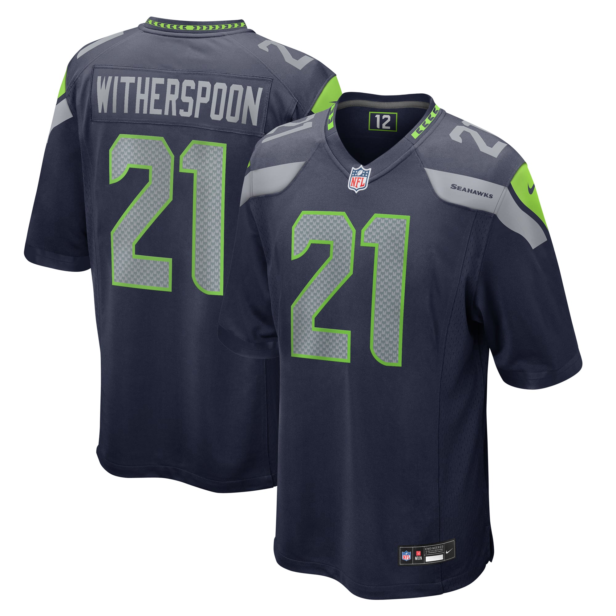 Men's Seattle Seahawks Devon Witherspoon College Navy Game Jersey