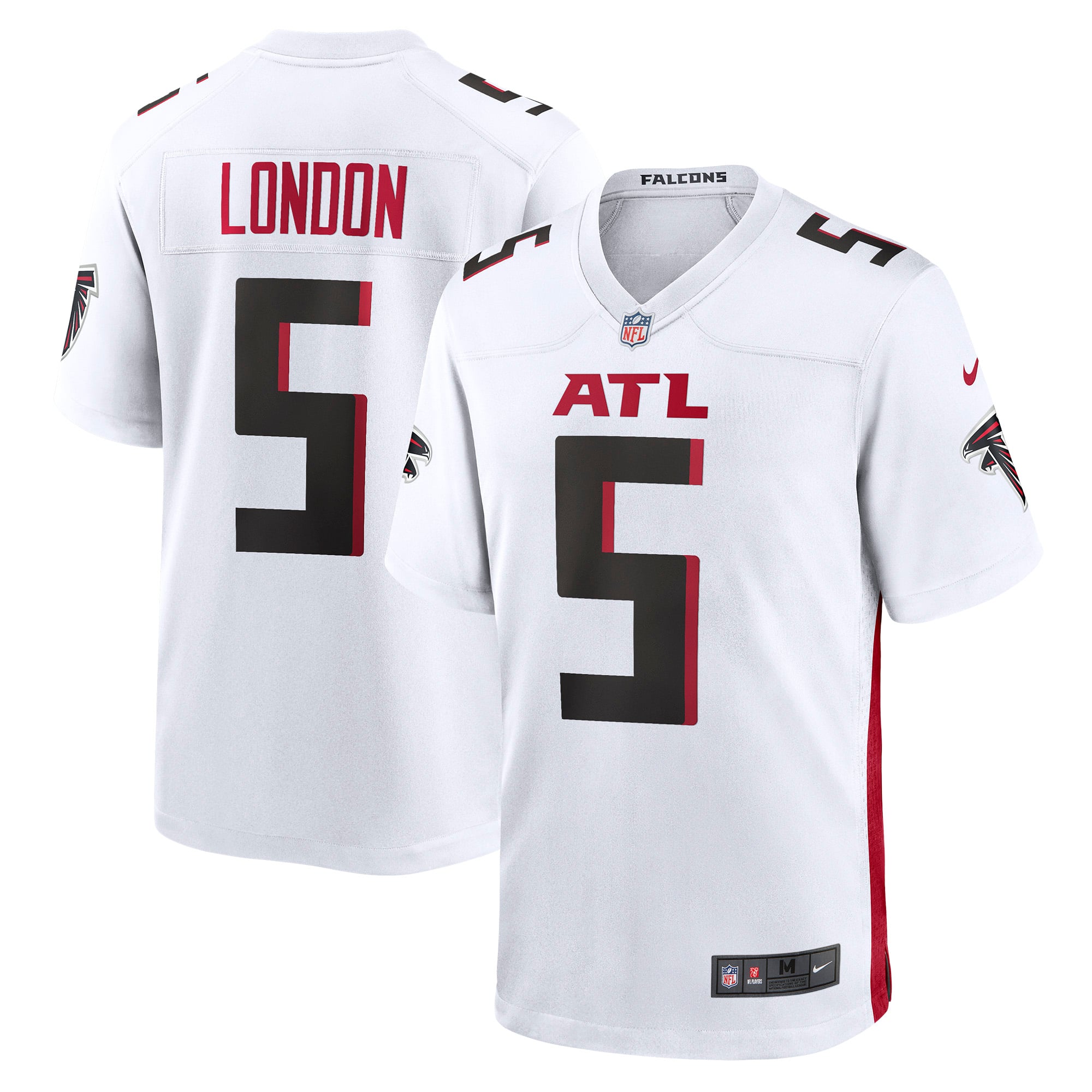 Men's Atlanta Falcons Drake London White Away Game Player Jersey