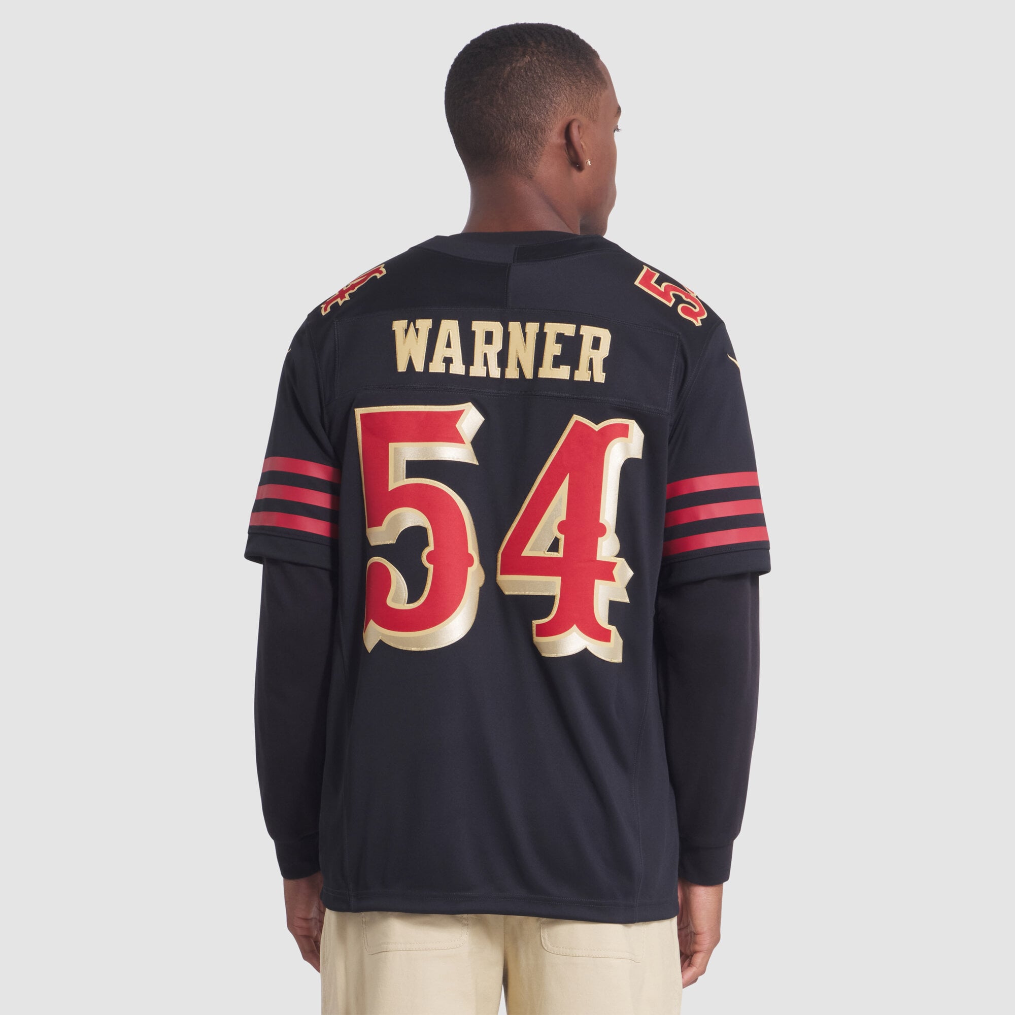 Men's San Francisco 49ers Fred Warner Black Rivalries Collection Stitched Limited Jersey