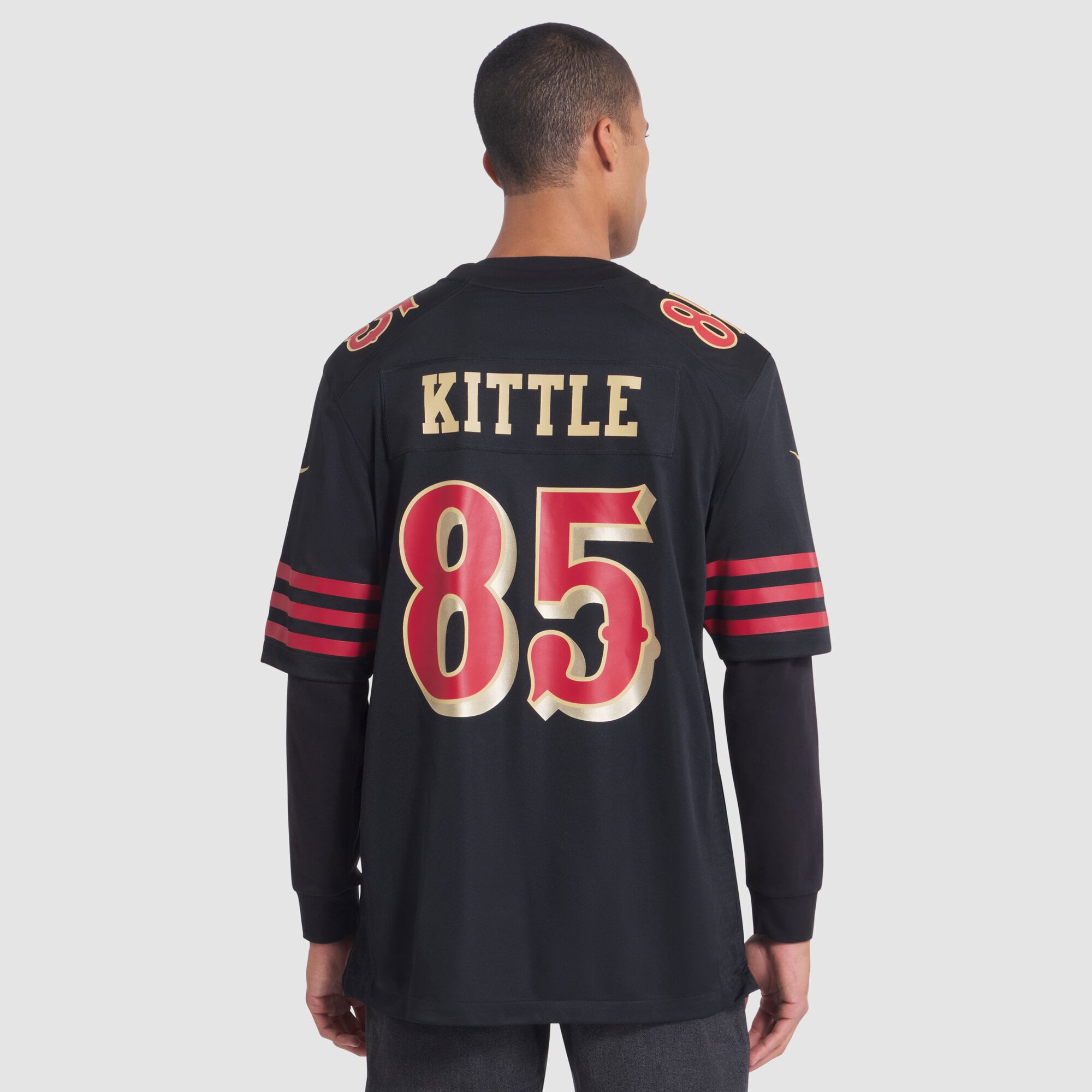 Men's San Francisco 49ers George Kittle Black Rivalries Collection Game Jersey
