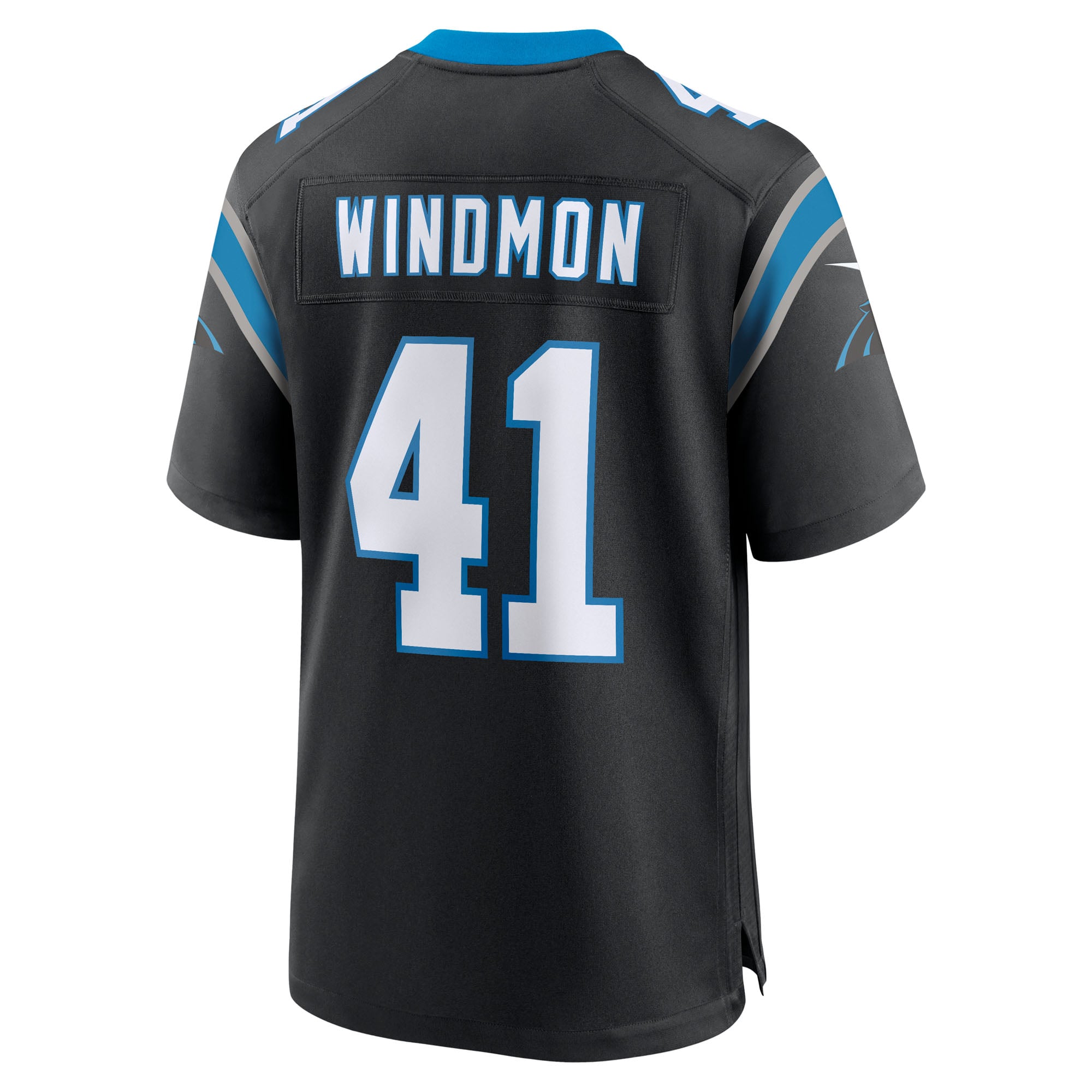 Men's Carolina Panthers Jacoby Windmon Black Team Game Jersey