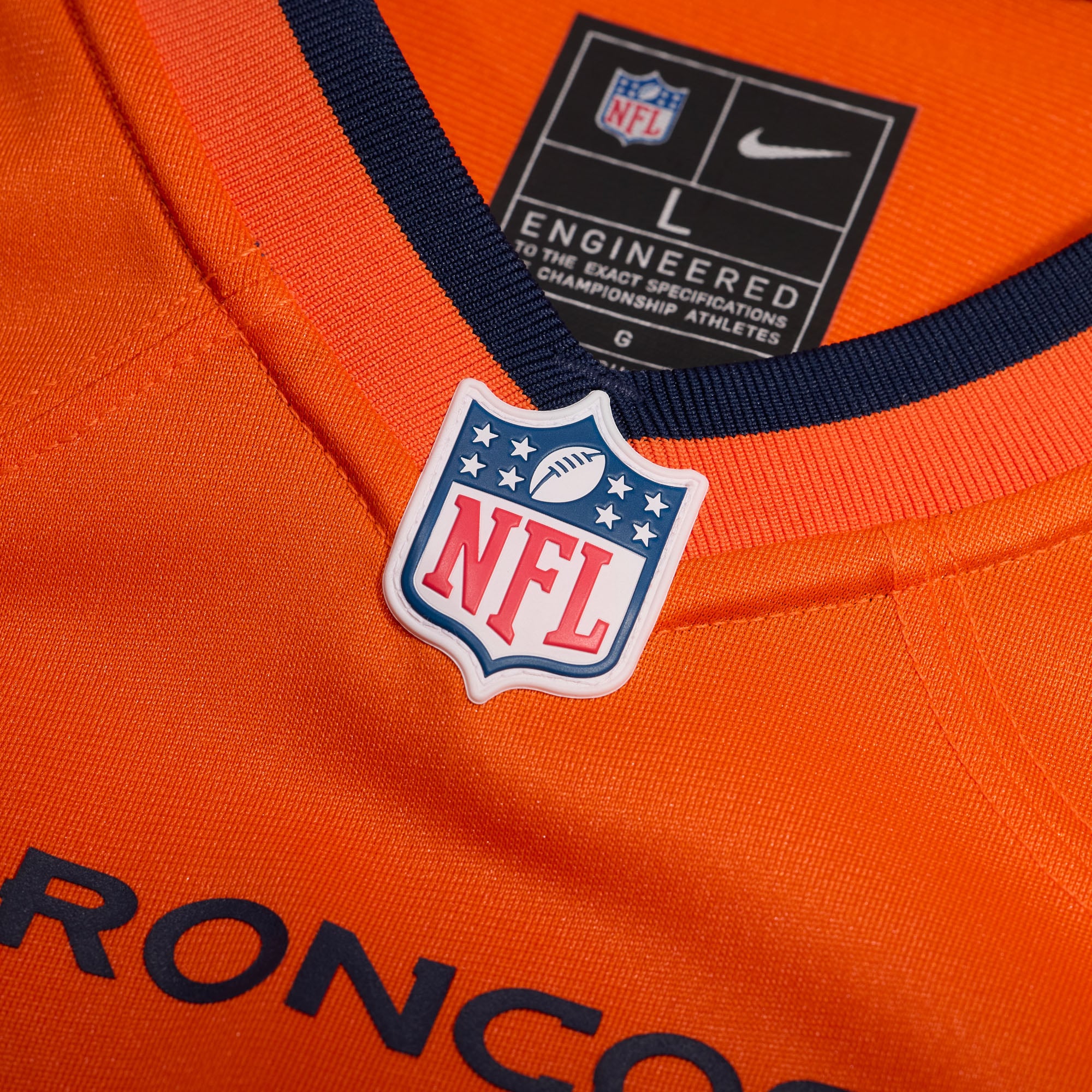 Men's Denver Broncos Jahdae Barron Orange Game Player Jersey