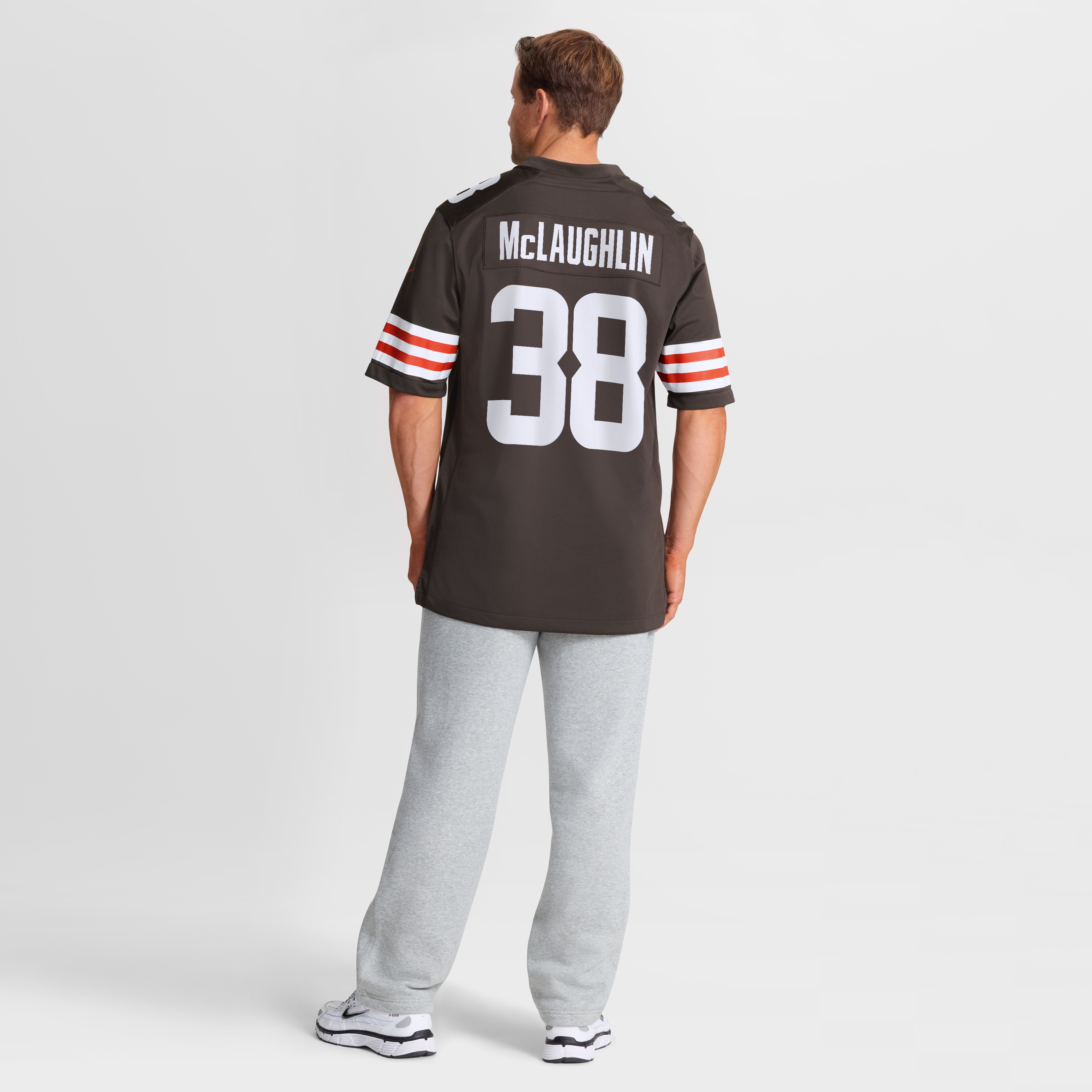 Men's Cleveland Browns Jaleel McLaughlin Brown Team Game Jersey