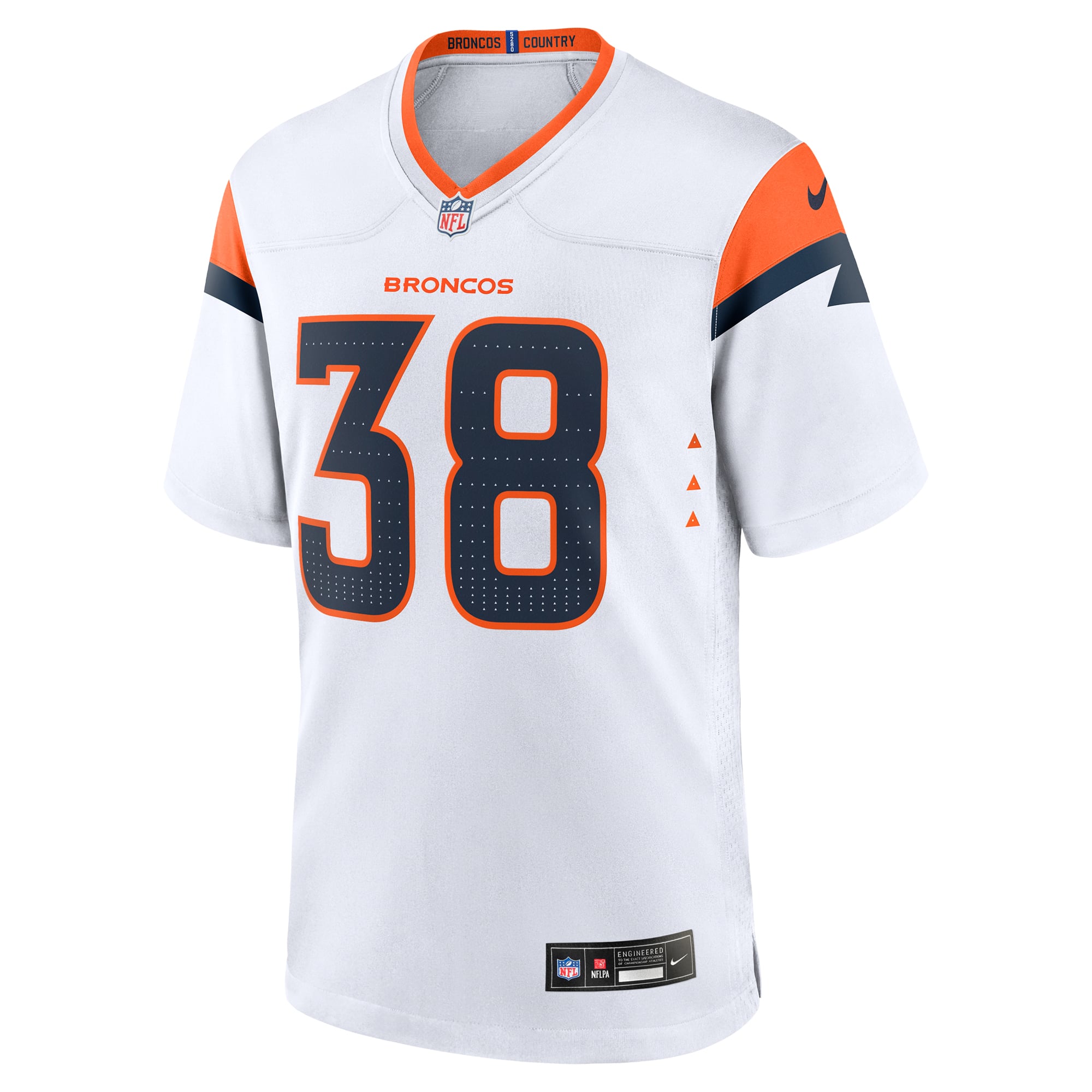 Men's Denver Broncos Jaleel McLaughlin White Game Jersey