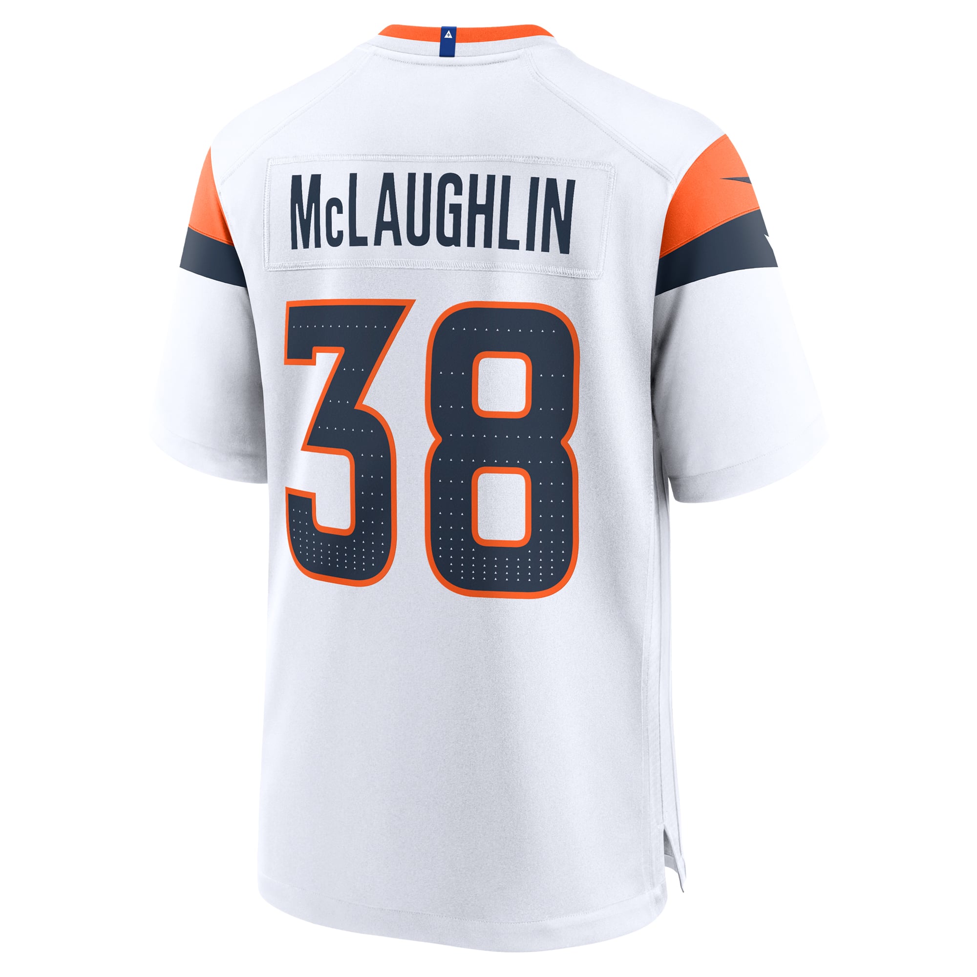 Men's Denver Broncos Jaleel McLaughlin White Game Jersey