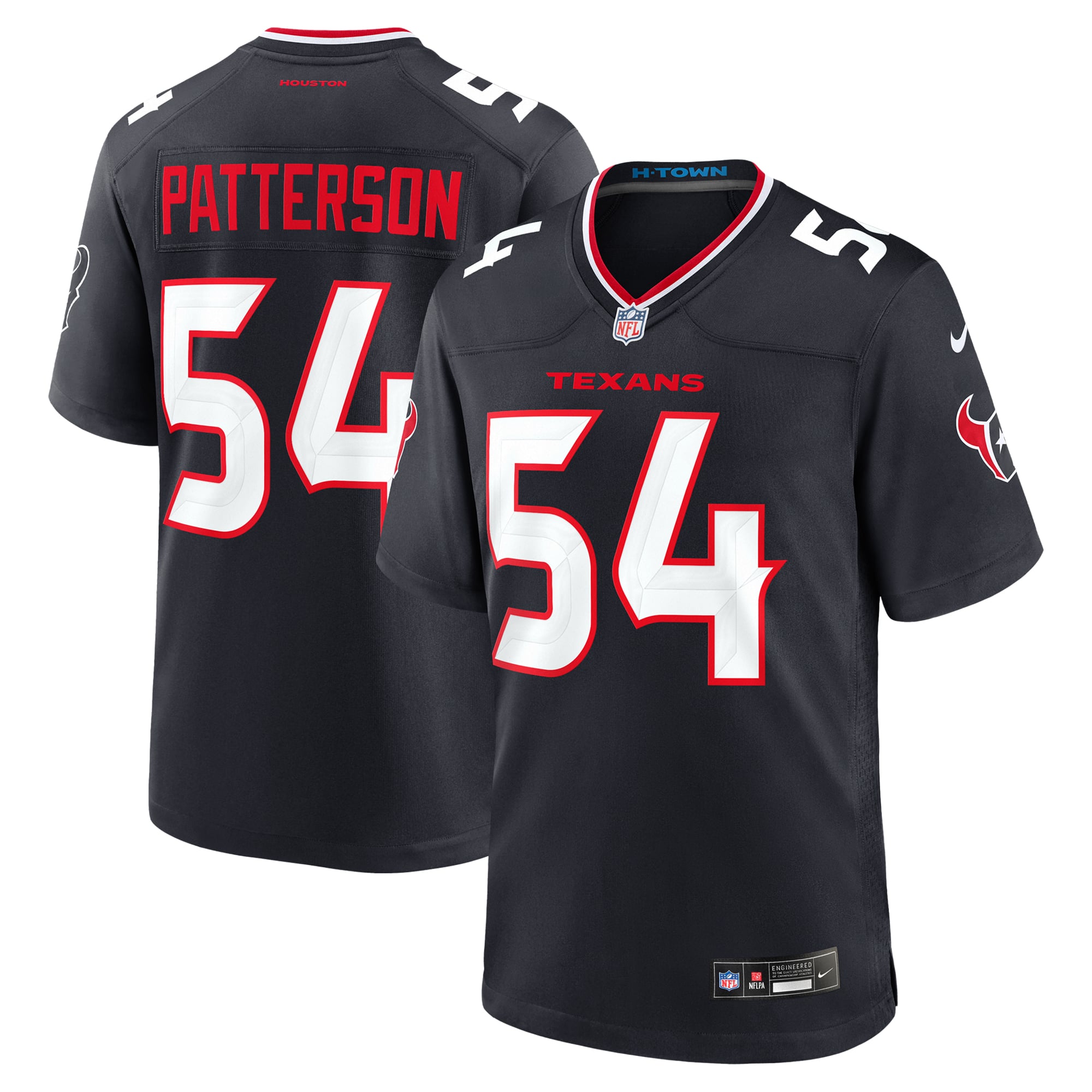 Men's Houston Texans Jarrett Patterson Navy Team Game Jersey