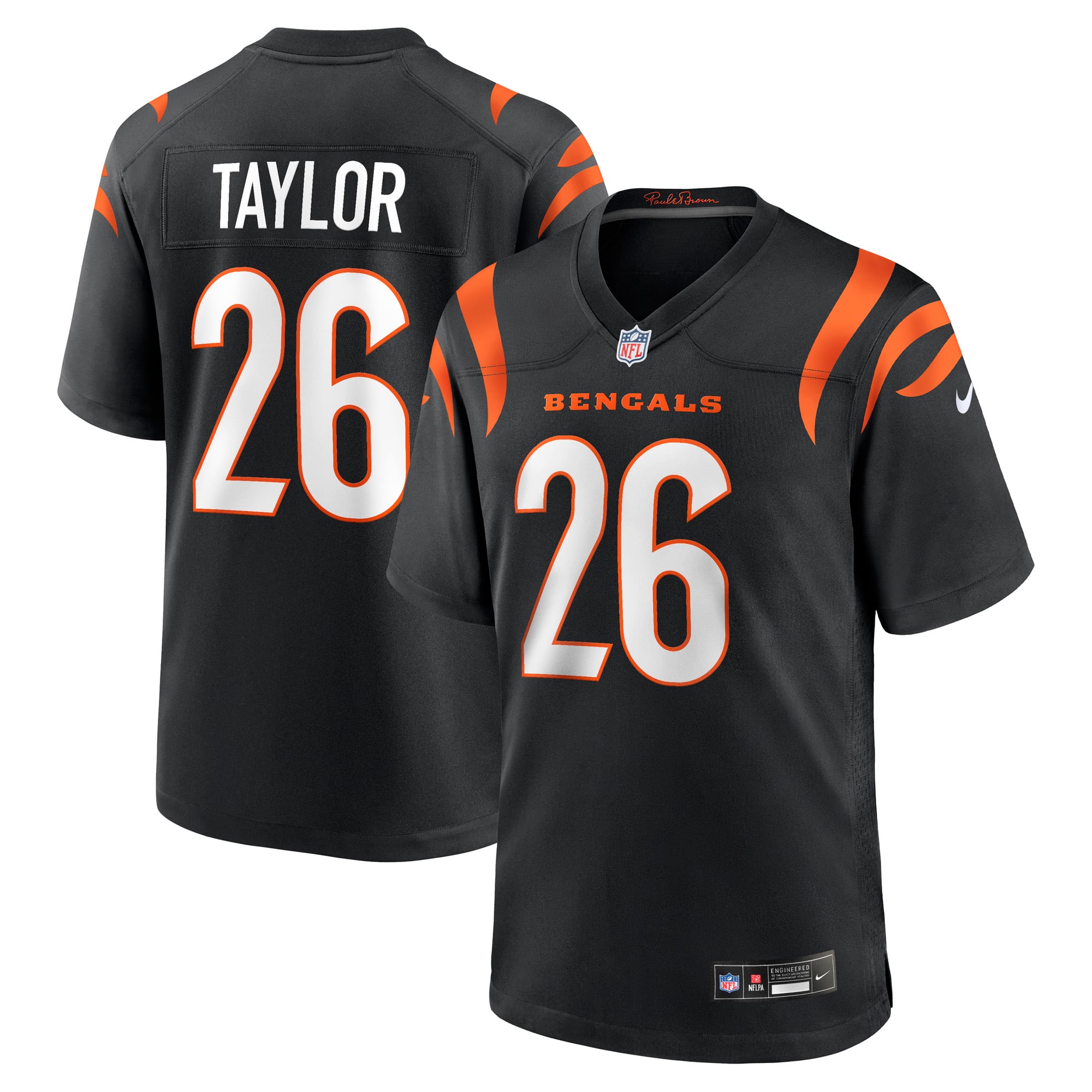 Men's Cincinnati Bengals Ja'Sir Taylor Black Team Game Jersey