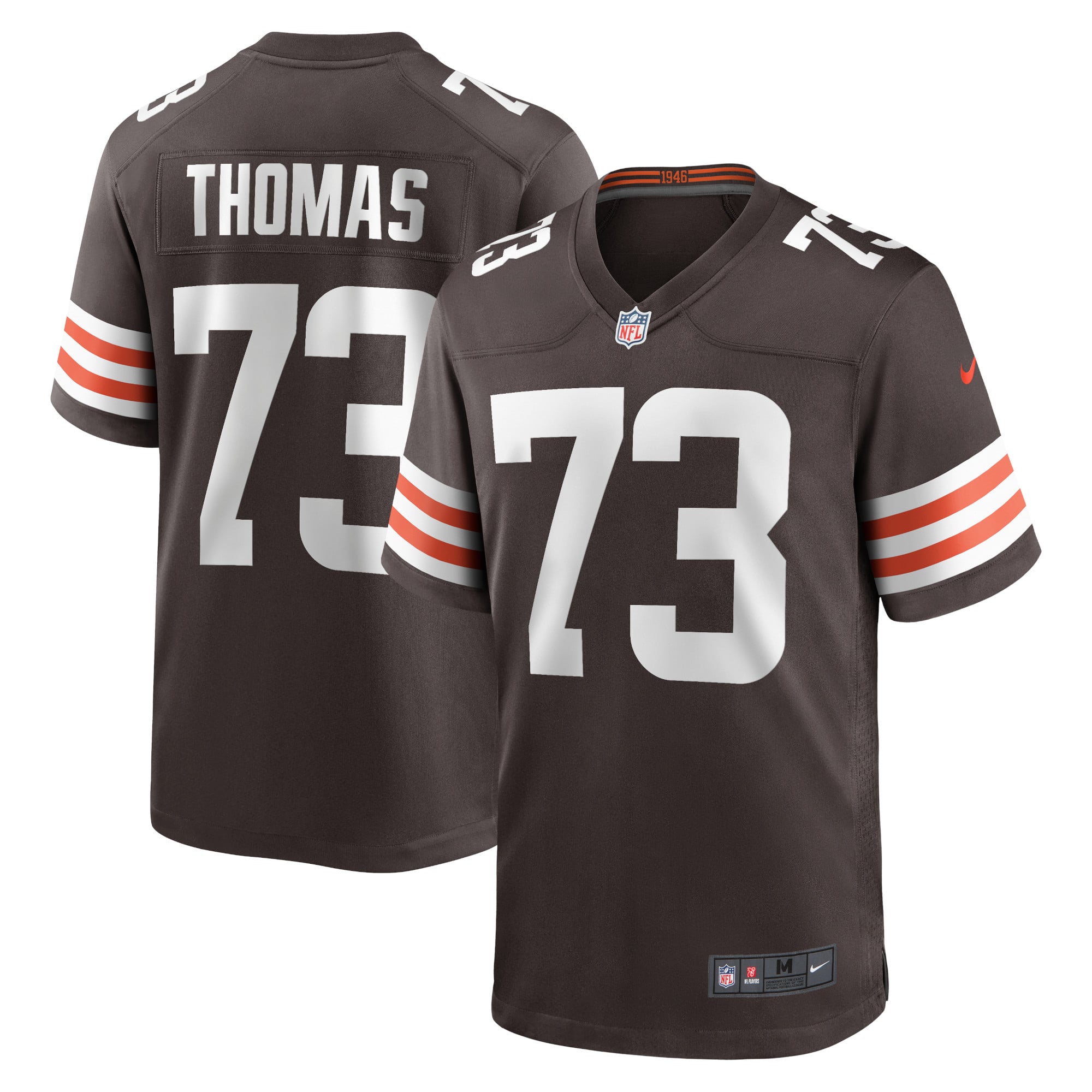 Men's Cleveland Browns Joe Thomas Brown Retired Player Game Jersey