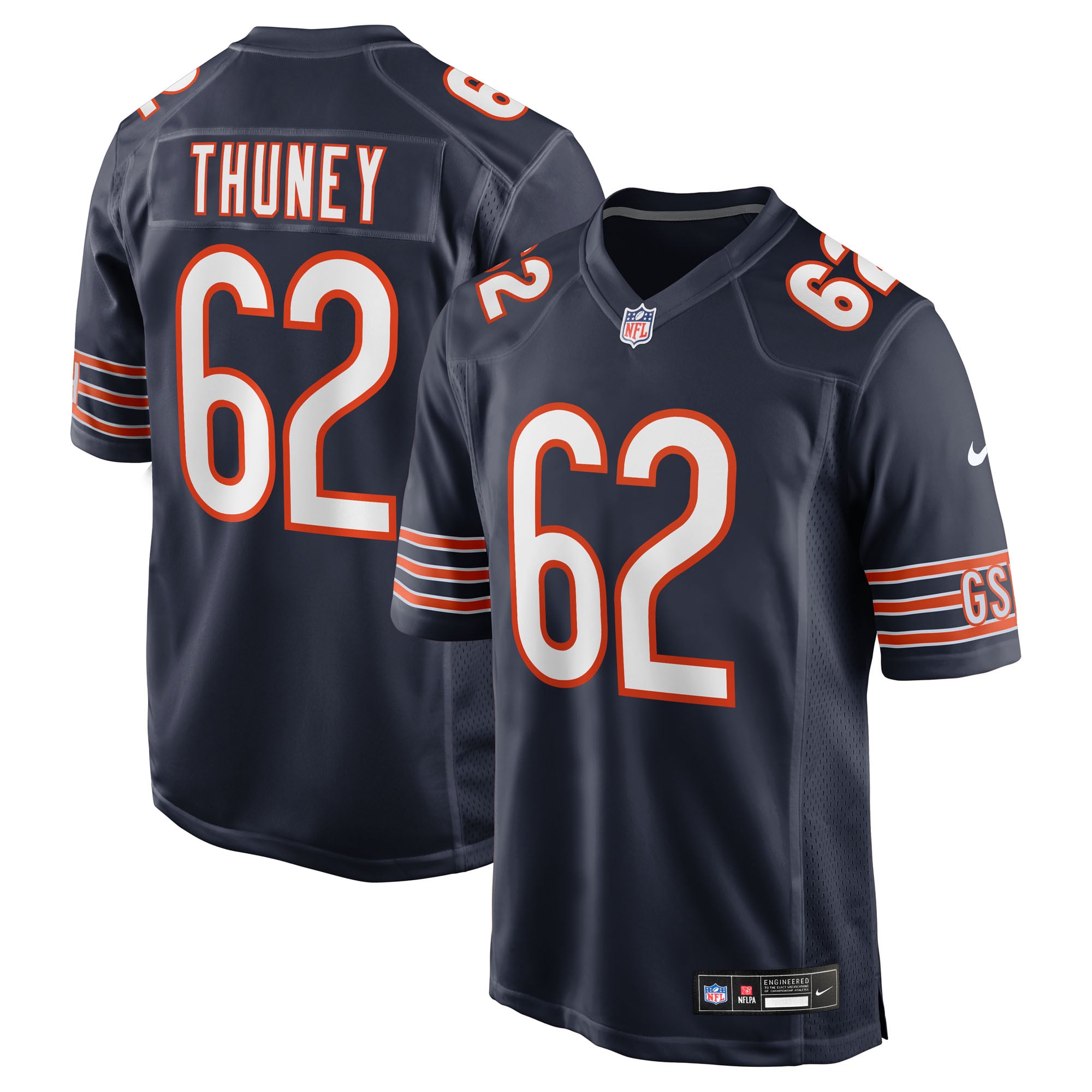 Men's Chicago Bears Joe Thuney Navy Team Game Jersey