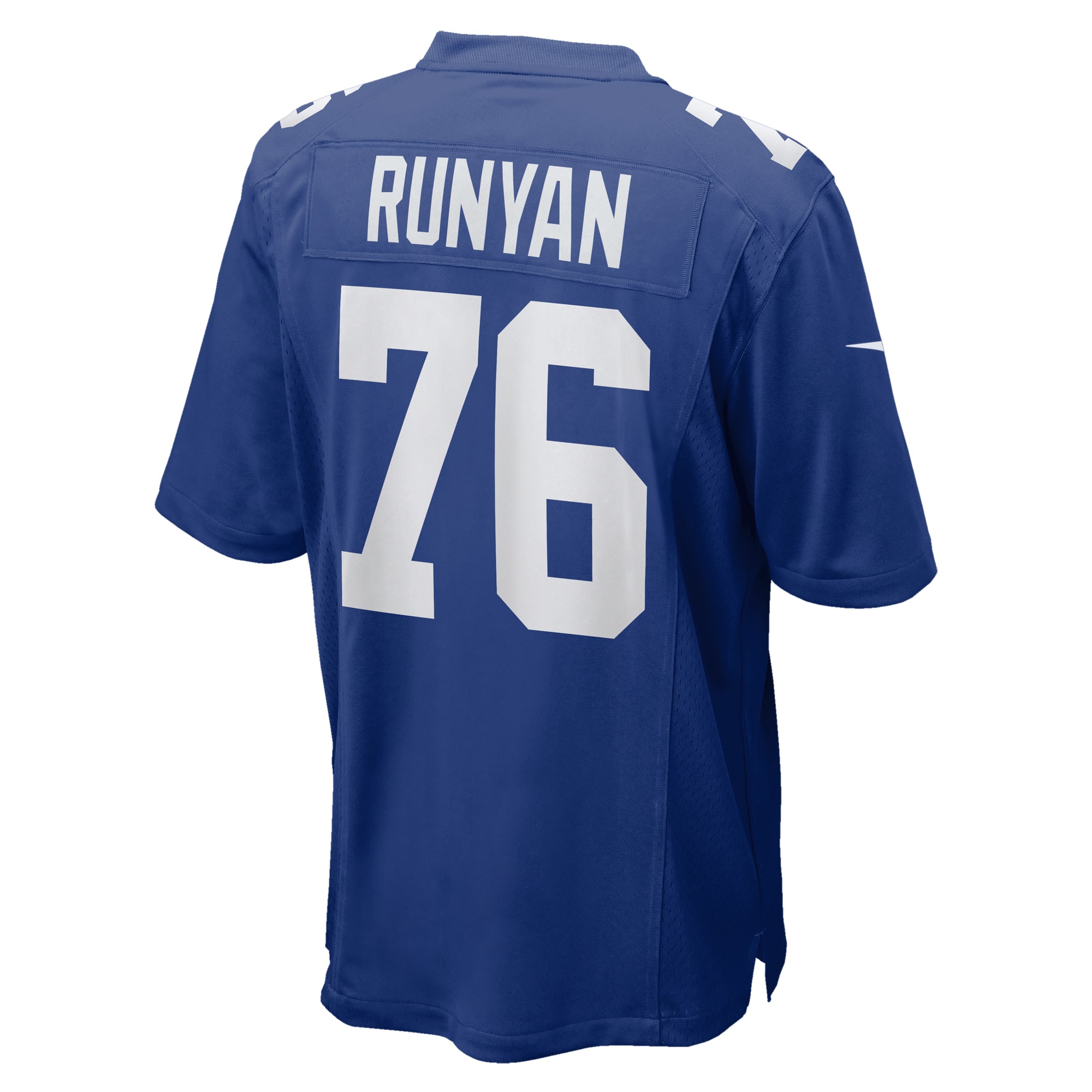 Men's New York Giants Jon Runyan Royal Team Game Jersey