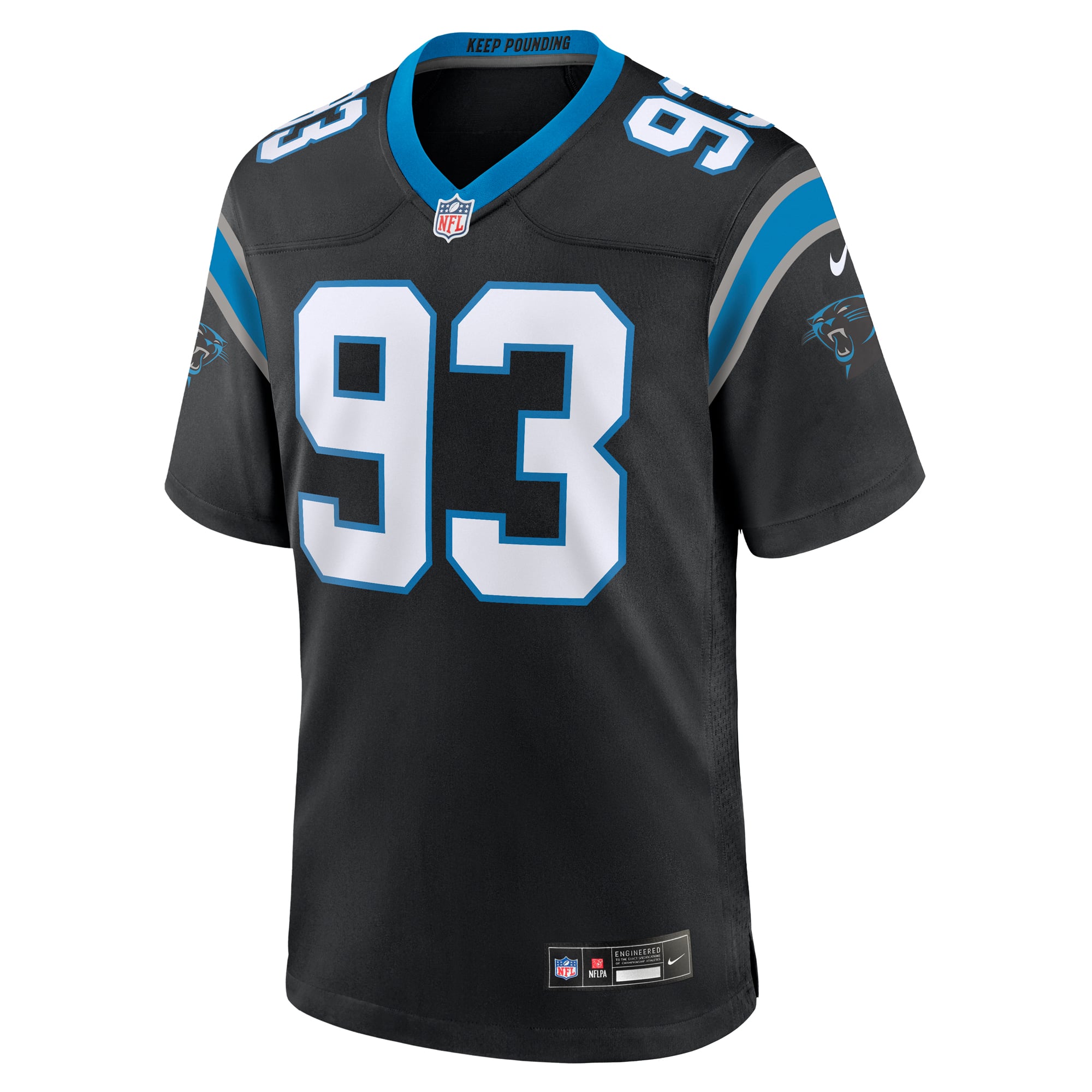 Men's Carolina Panthers LaBryan Ray Black Team Game Jersey
