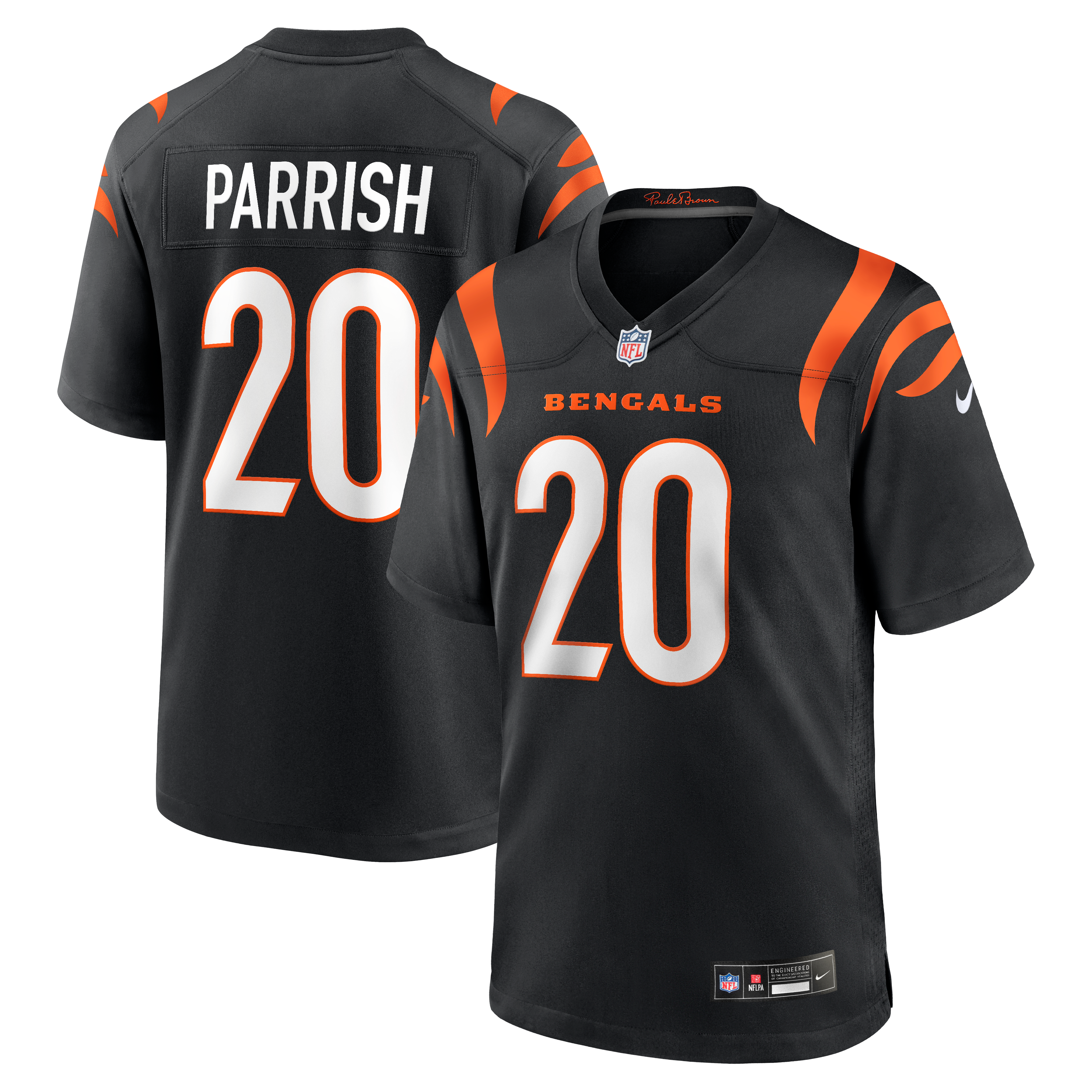Men's Cincinnati Bengals Lemar Parrish Black Team Retired Game Jersey