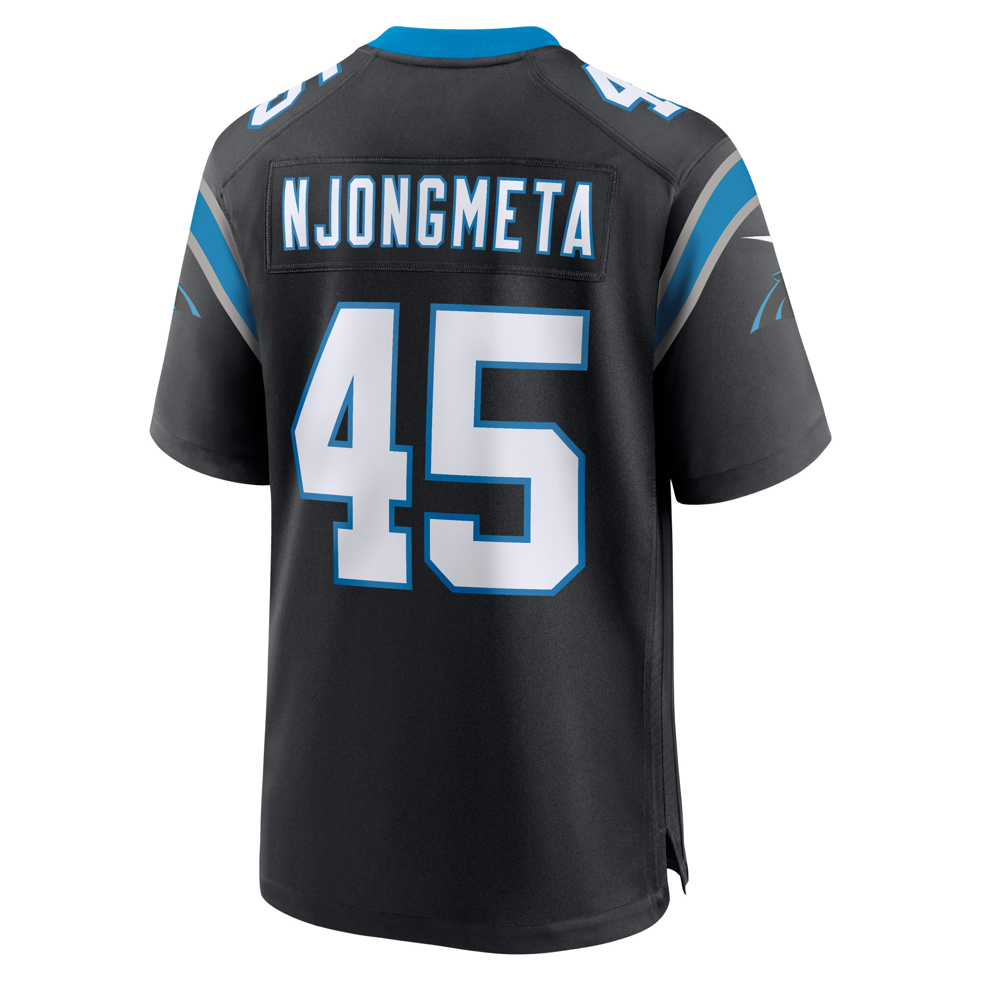 Men's Carolina Panthers Maema Njongmeta Black Game Jersey