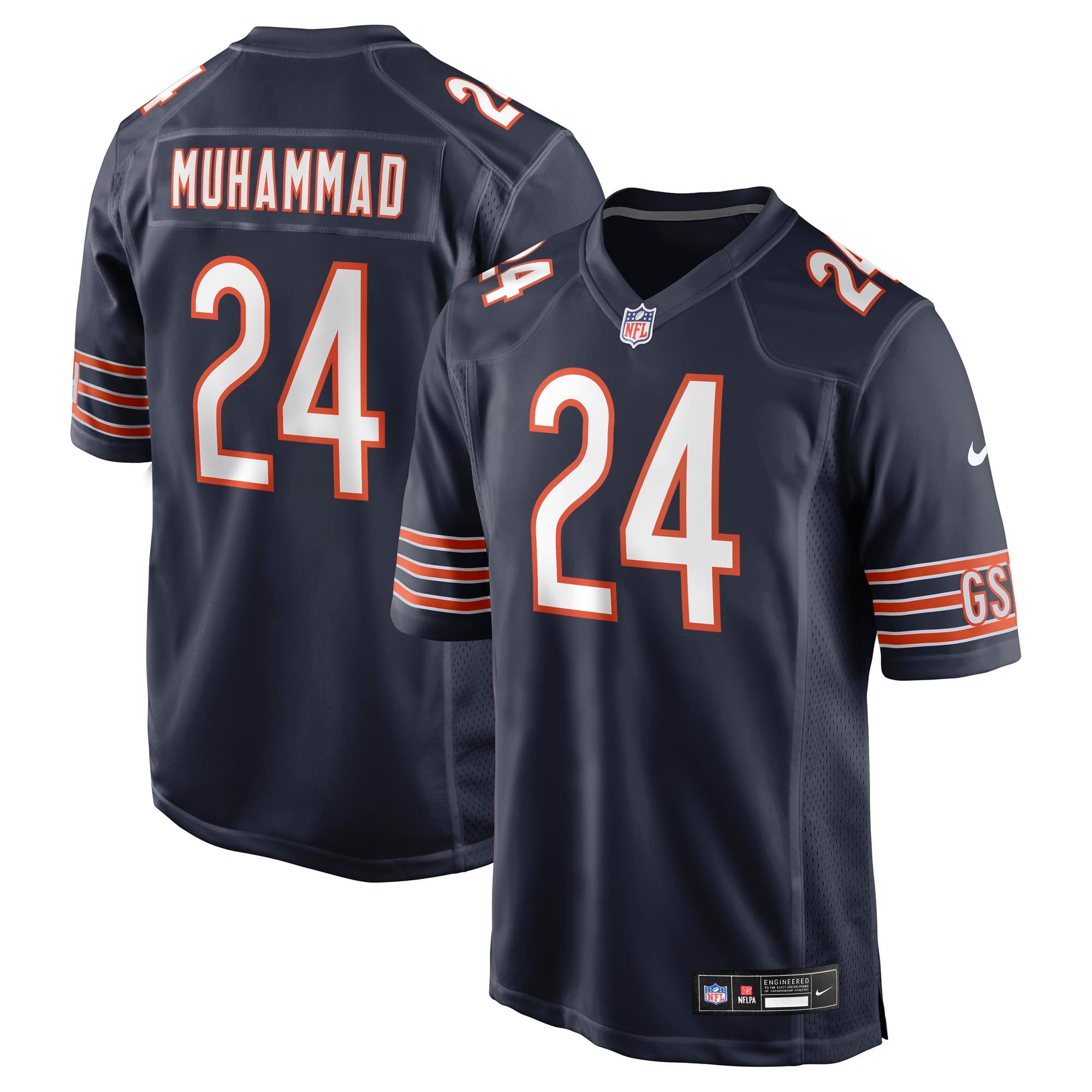 Men's Chicago Bears Malik Muhammad Navy Team Game Jersey