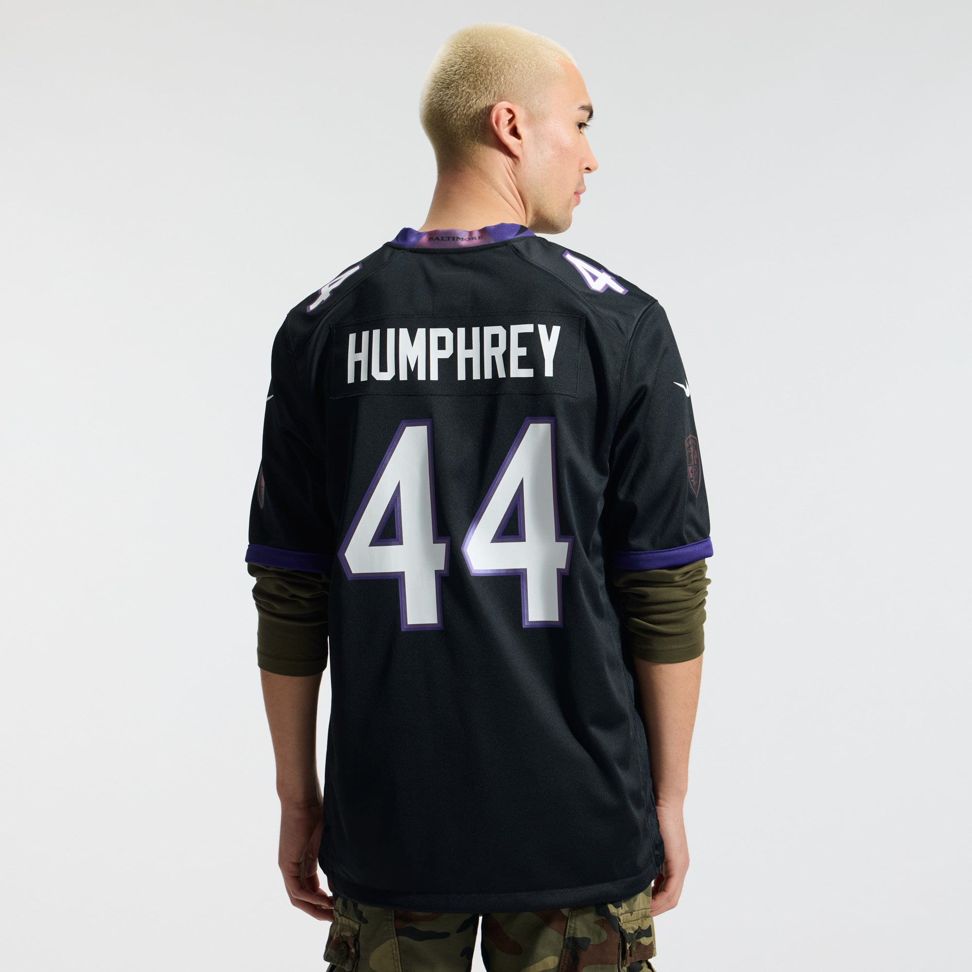 Men's Baltimore Ravens Marlon Humphrey Black Alternate Game Jersey