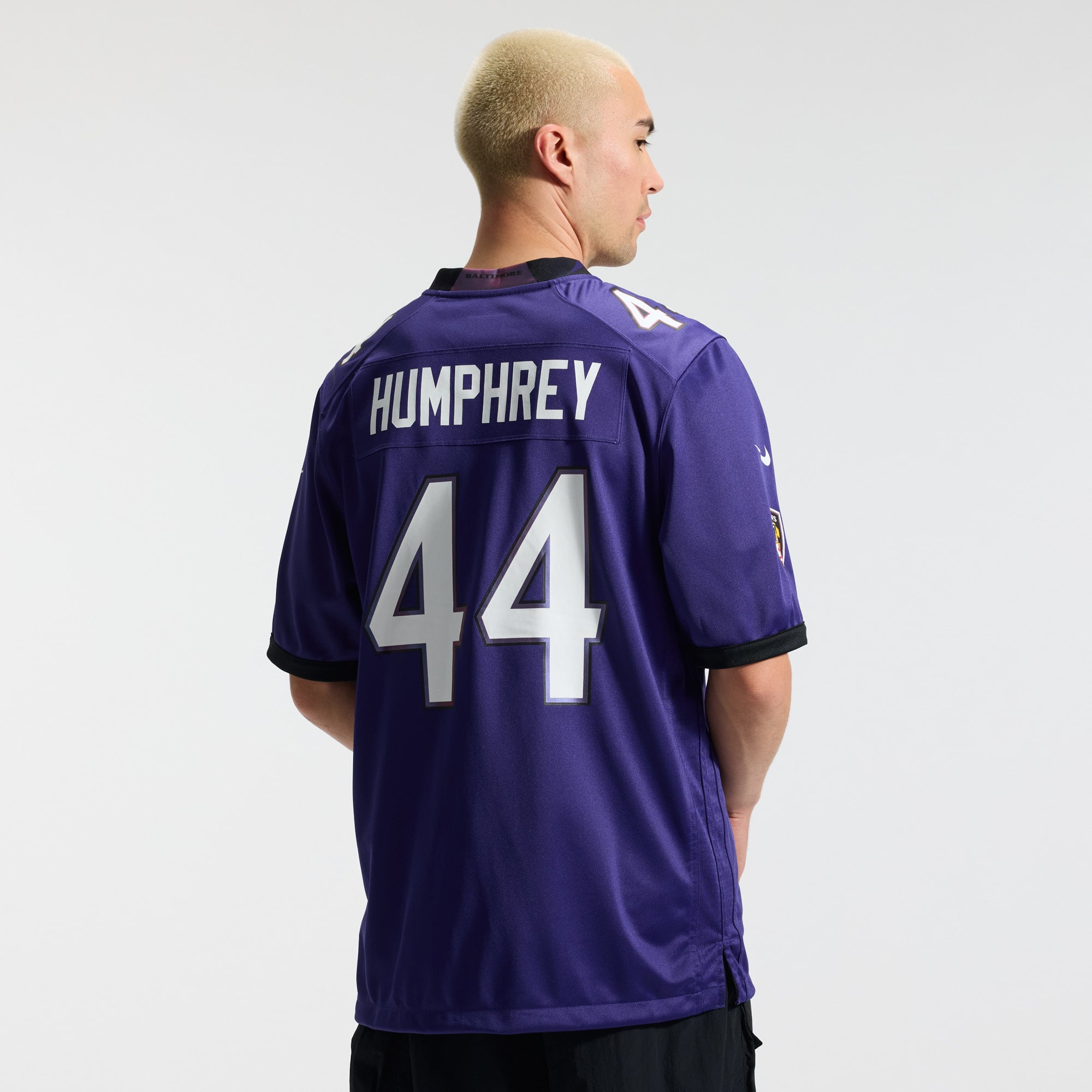 Men's Baltimore Ravens Marlon Humphrey Purple Team Game Jersey
