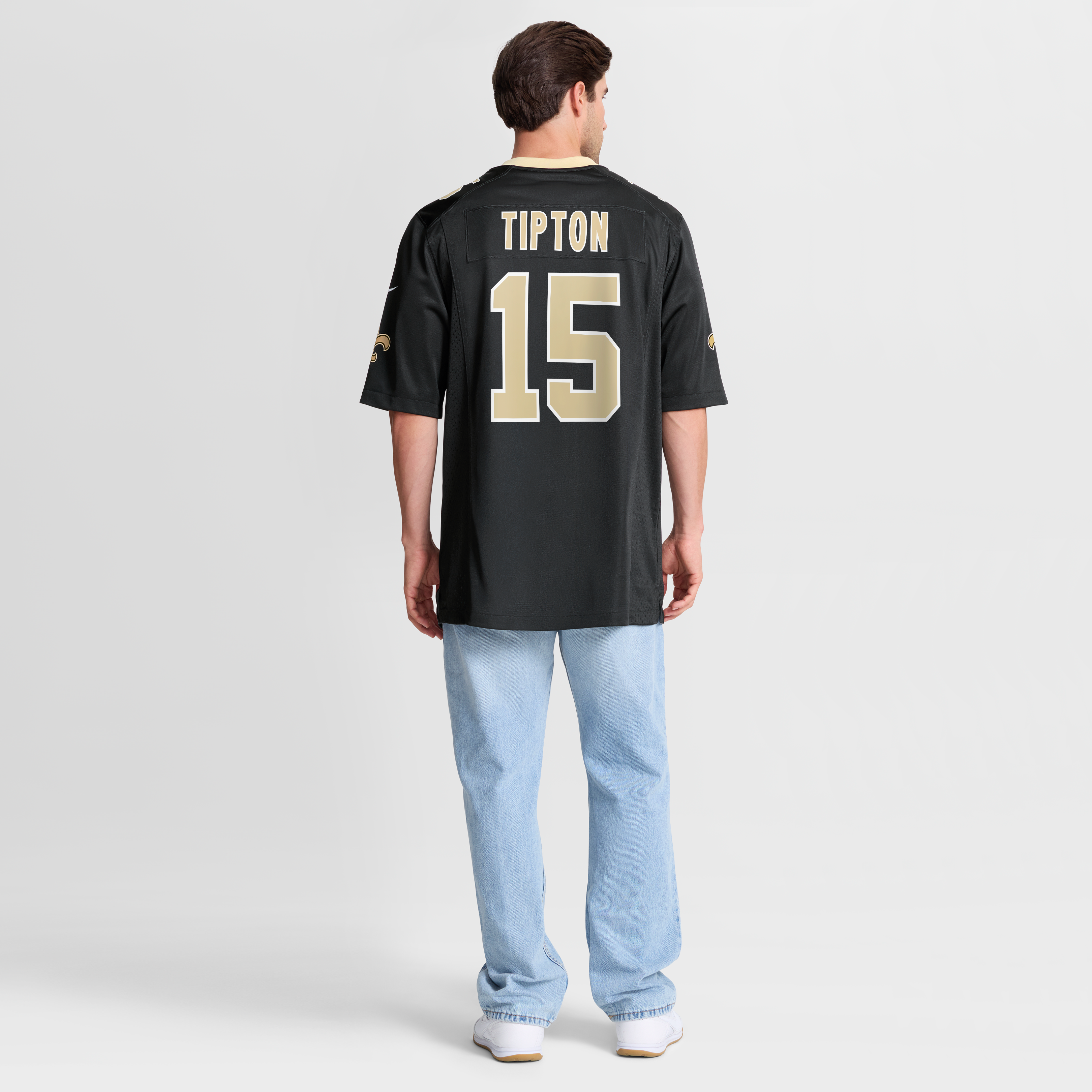 Men's New Orleans Saints Mason Tipton Black Team Game Jersey