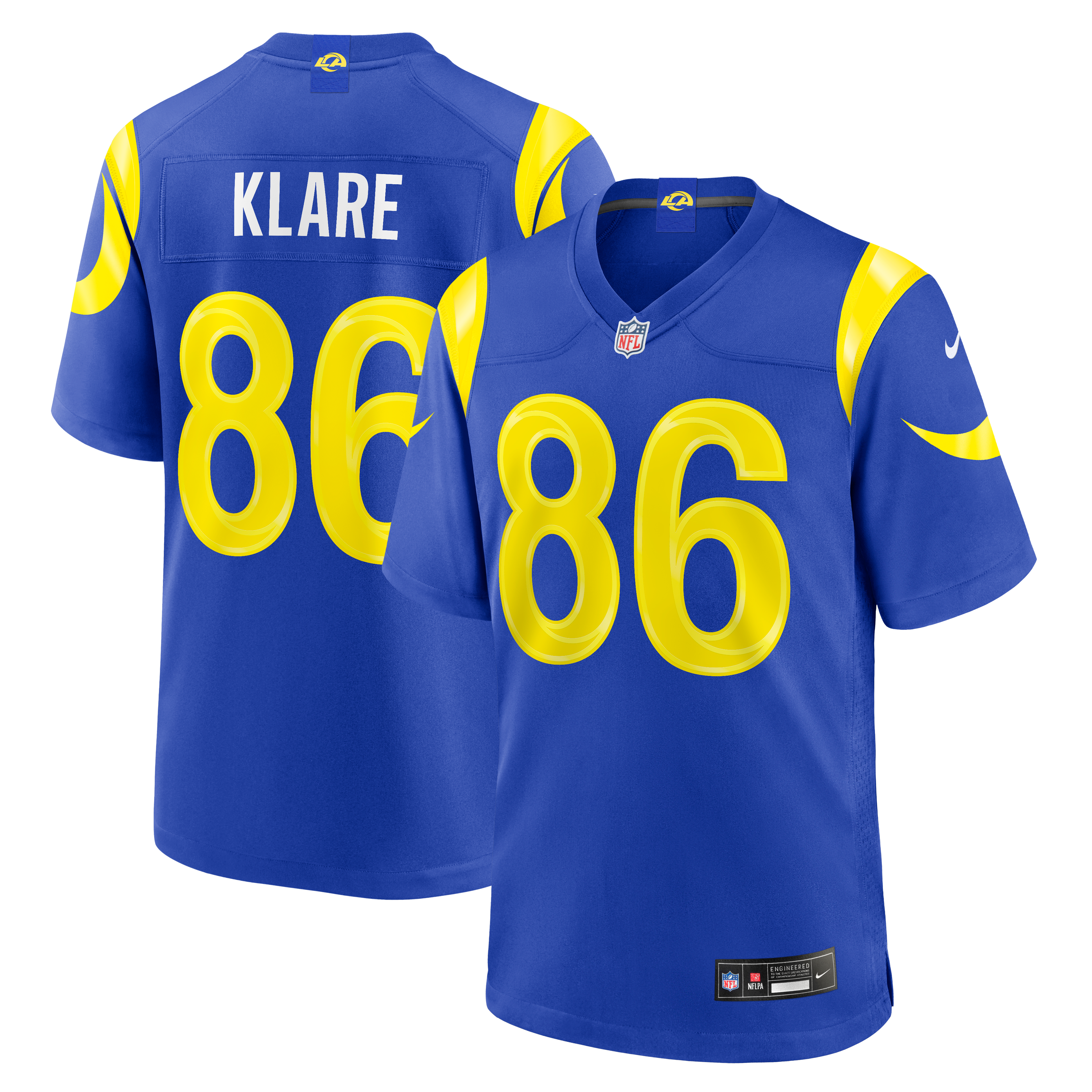 Men's Los Angeles Rams Max Klare Royal Team Game Jersey