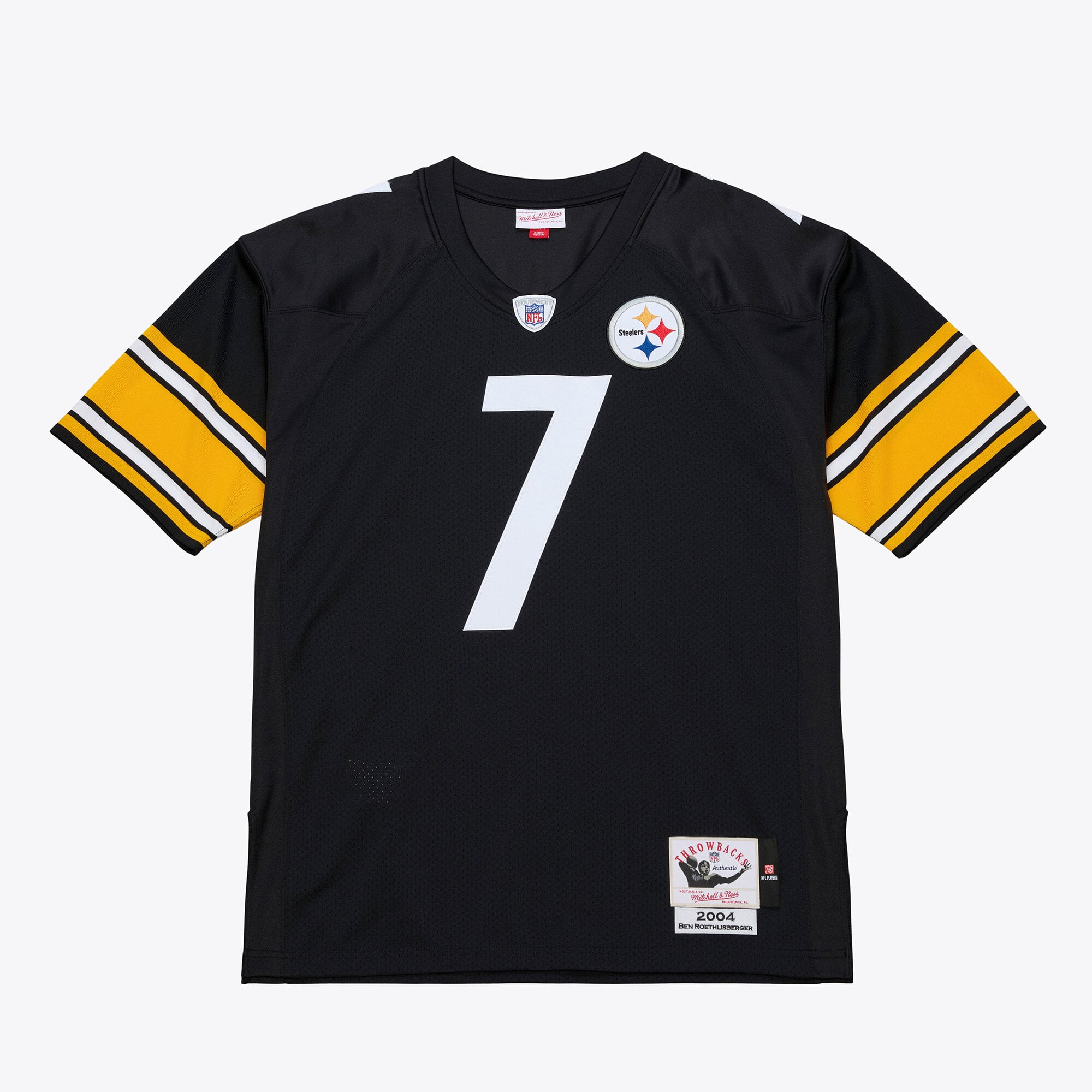 Men's Pittsburgh Steelers Ben Roethlisberger Black 2004 pro-grade Throwback Jersey