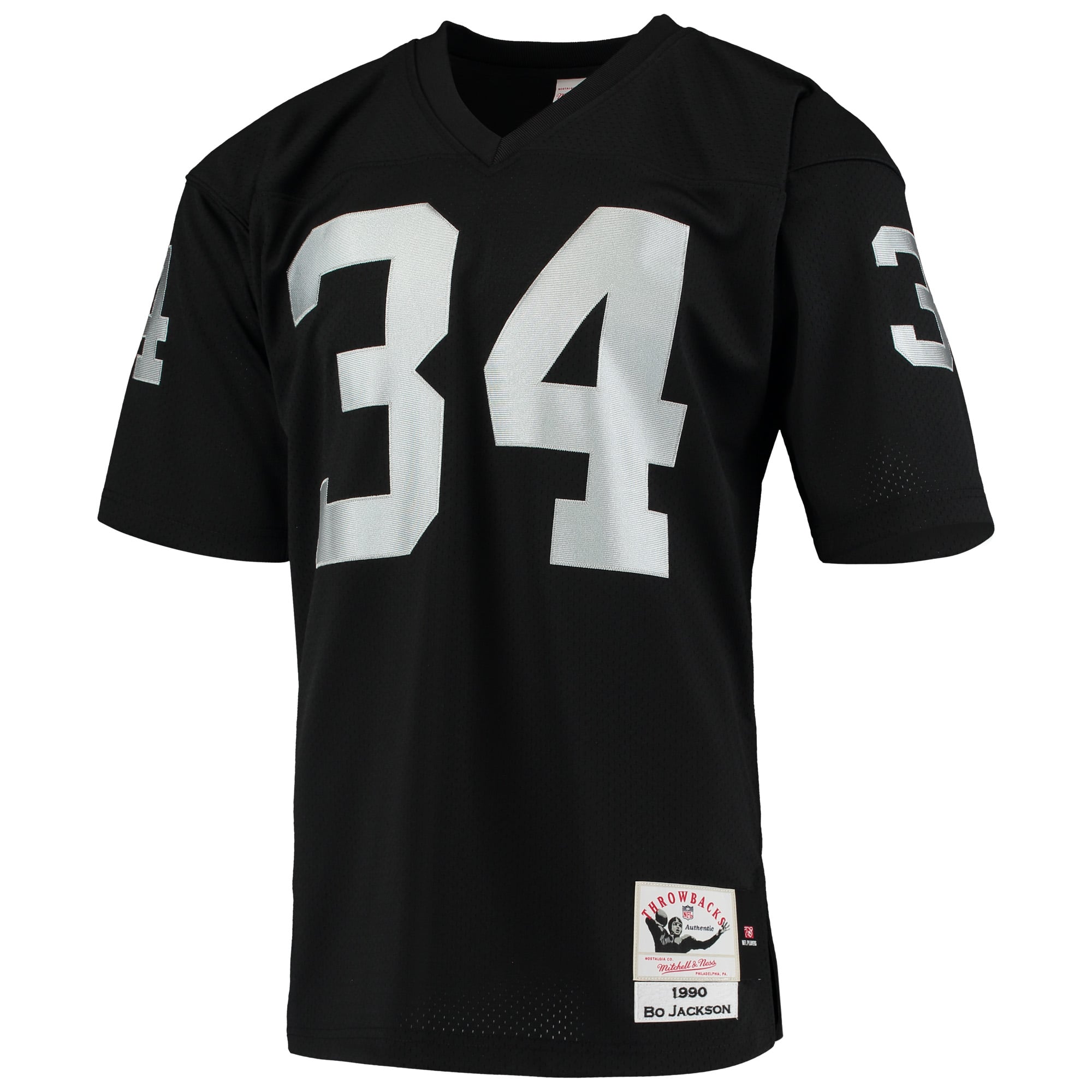 Men's Las Vegas Raiders 1990 Bo Jackson Black pro-grade Throwback Retired Player Jersey