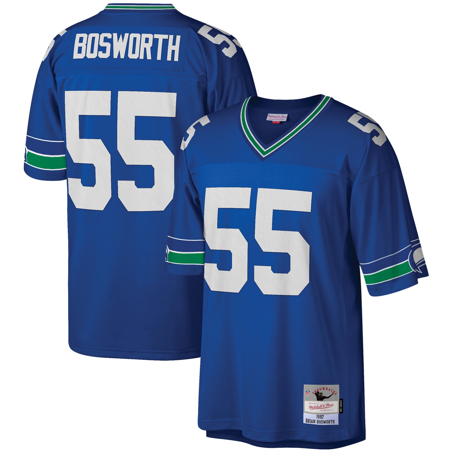 Men's Seattle Seahawks Brian Bosworth Royal Legacy Replica Jersey