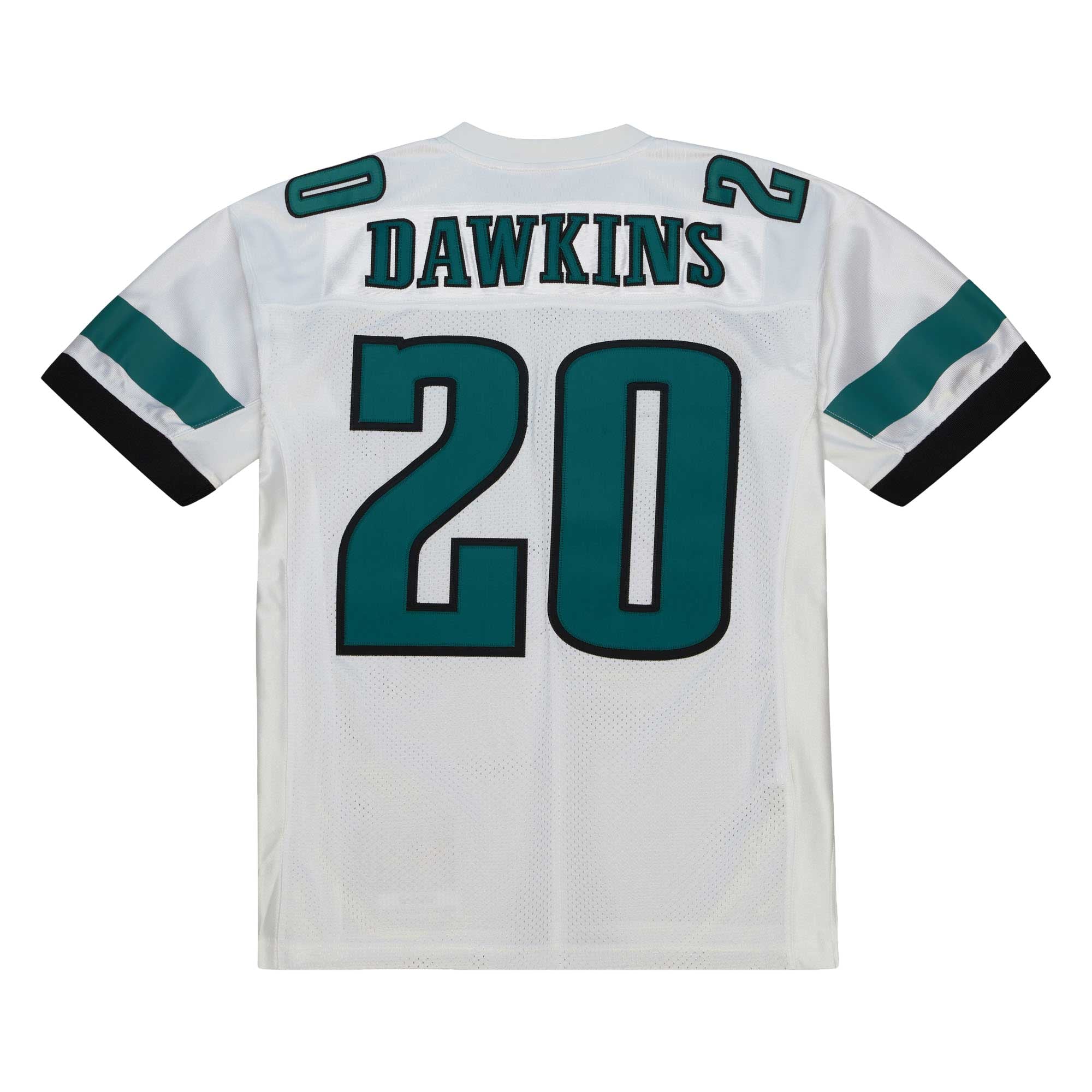 Men's Philadelphia Eagles 1996 Brian Dawkins White pro-grade Throwback Retired Player Jersey