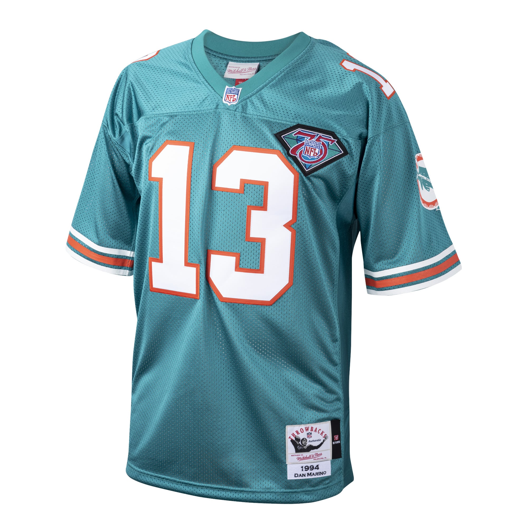 Men's Miami Dolphins 1994 Dan Marino Aqua pro-grade Throwback Retired Player Jersey