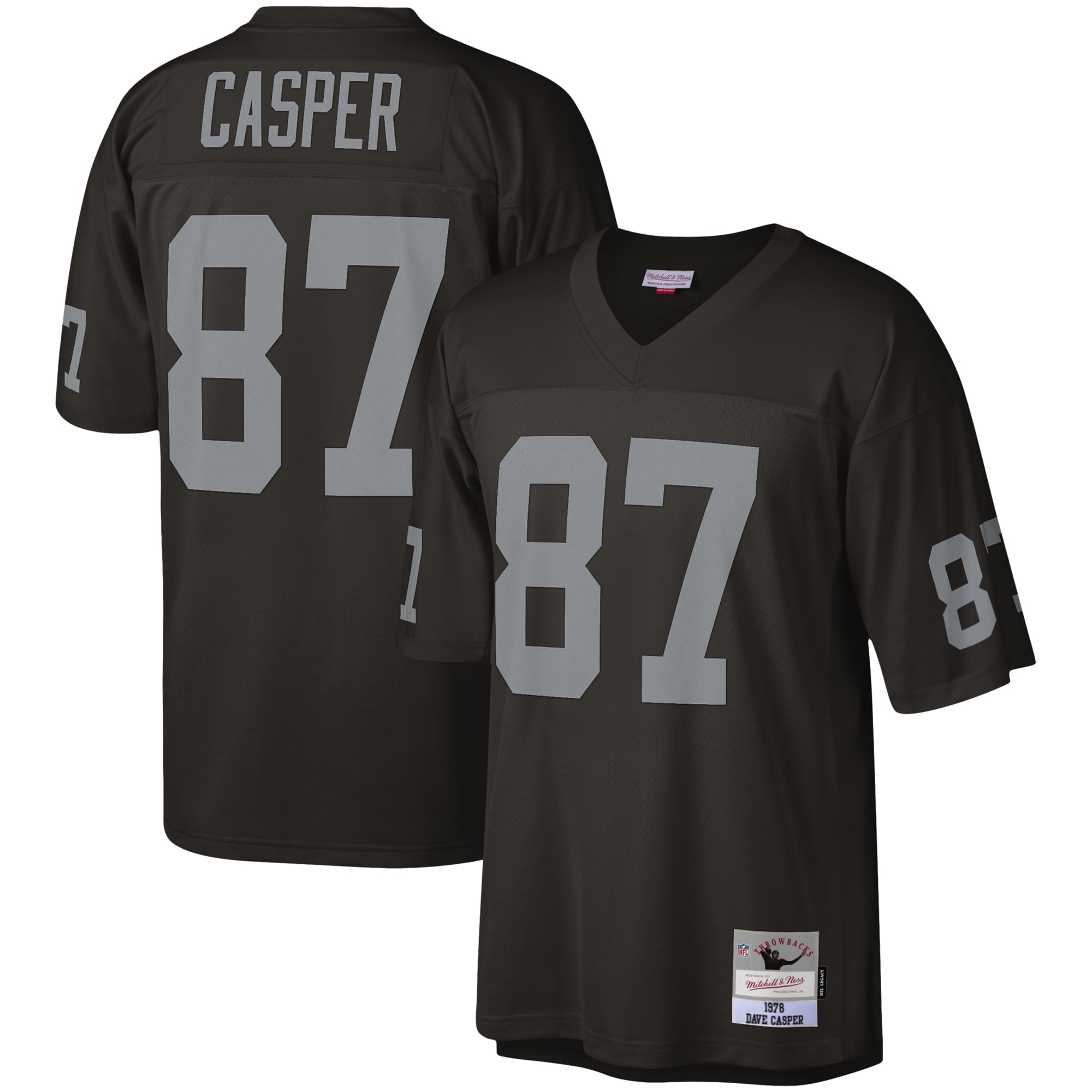 Men's Las Vegas Raiders Dave Casper Black Legacy Replica Jersey