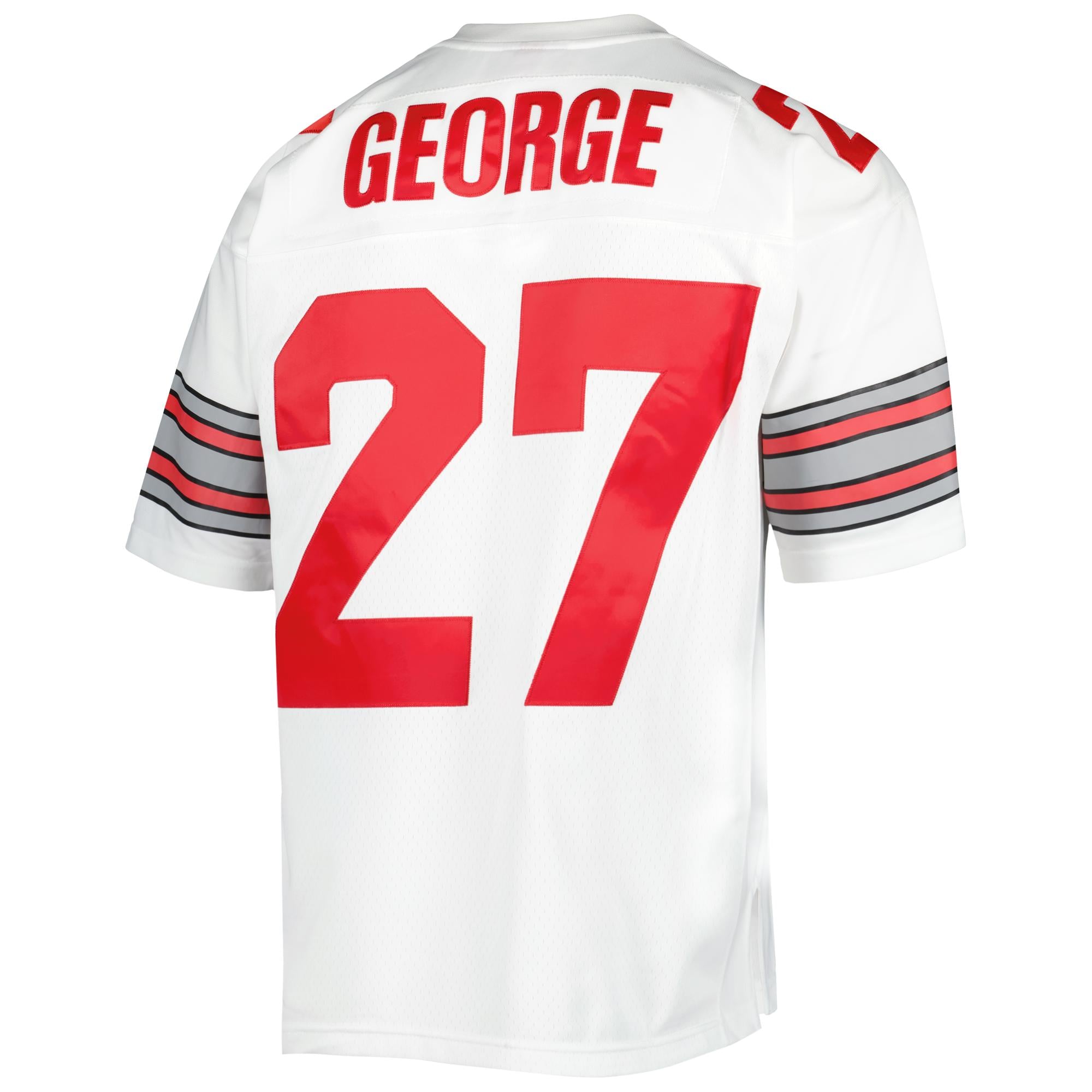 Men's Eddie George White Ohio State Buckeyes pro-grade Jersey