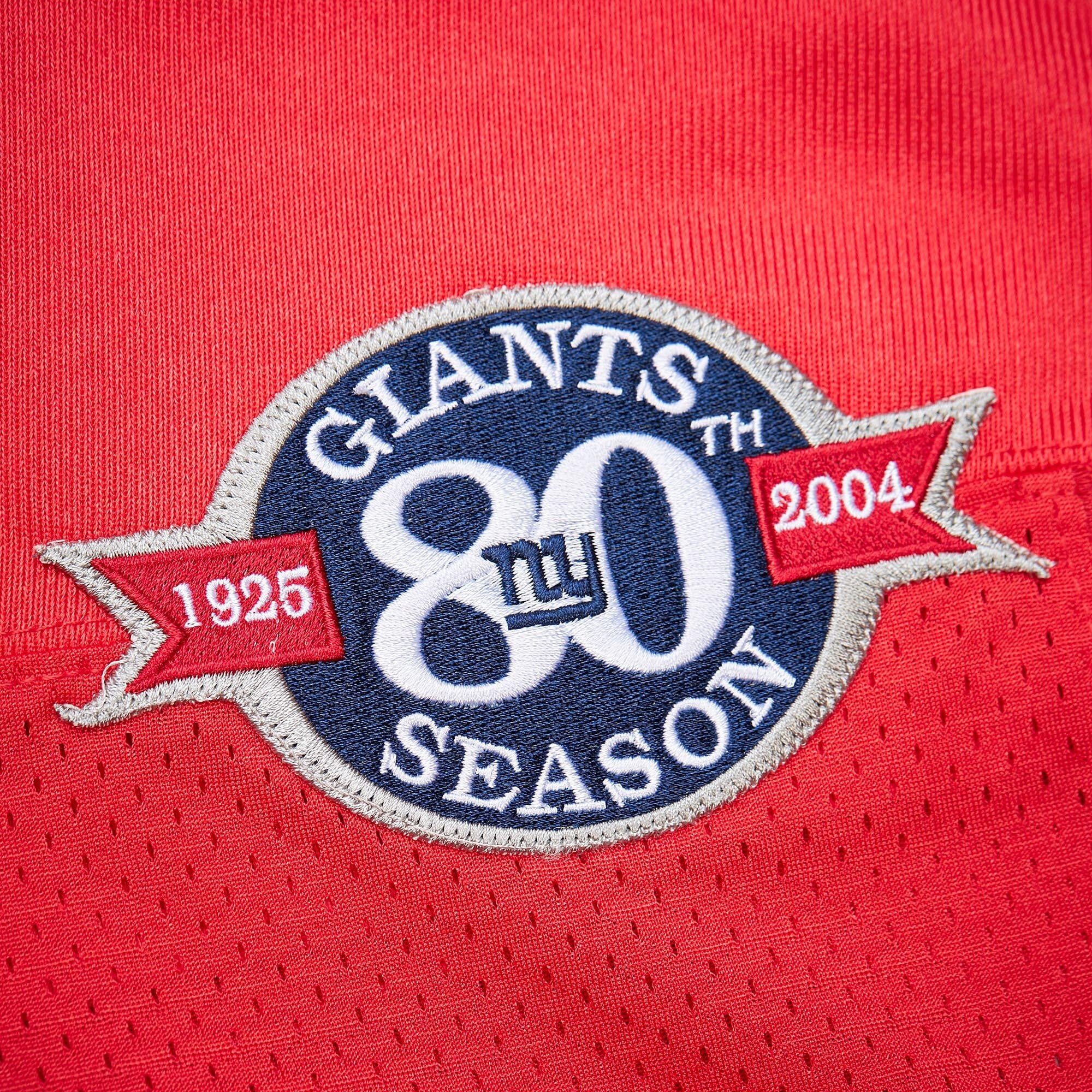 Men's New York Giants 2004 Eli Manning Red pro-grade Throwback Retired Player Jersey