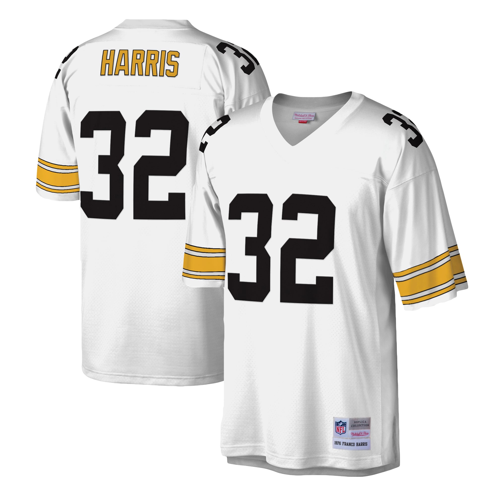 Men's Pittsburgh Steelers Franco Harris White Legacy Replica Jersey