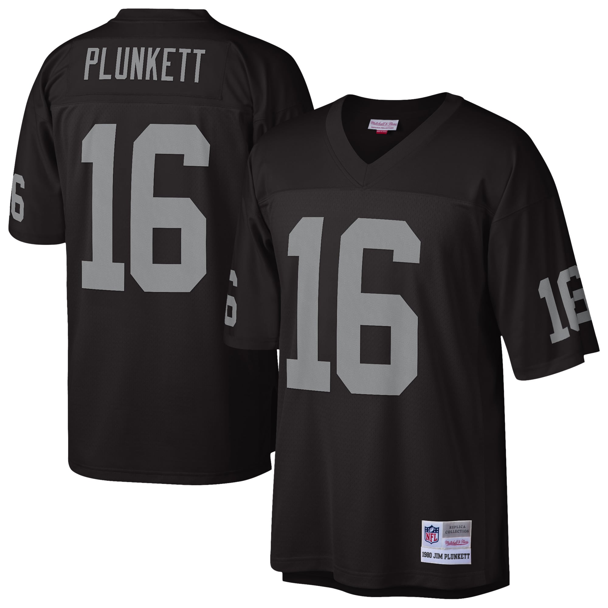 Men's Oakland Raiders Jim Plunkett Black 1980 Legacy Replica Jersey