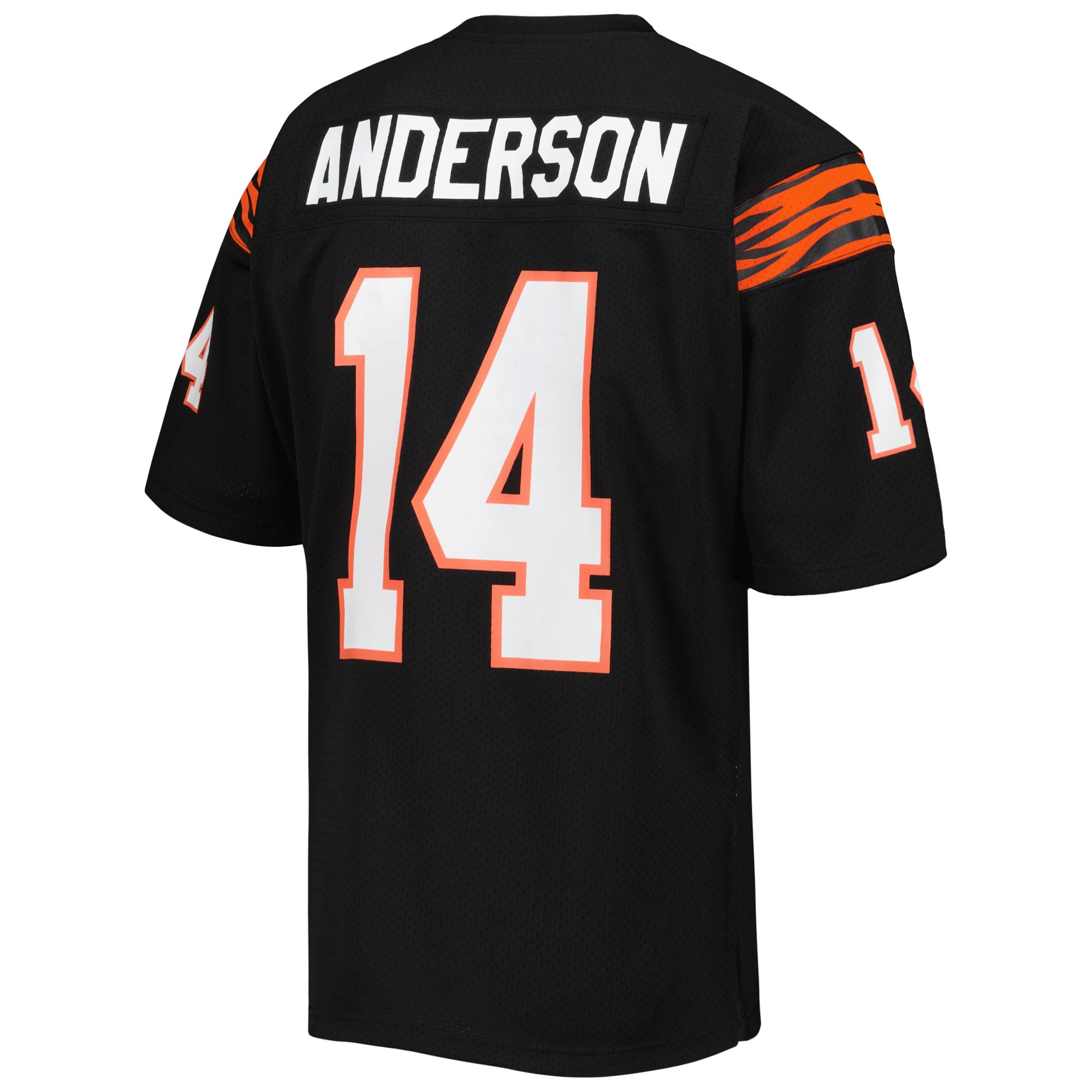 Men's Cincinnati Bengals 1981 Ken Anderson Black pro-grade Throwback Retired Player Jersey