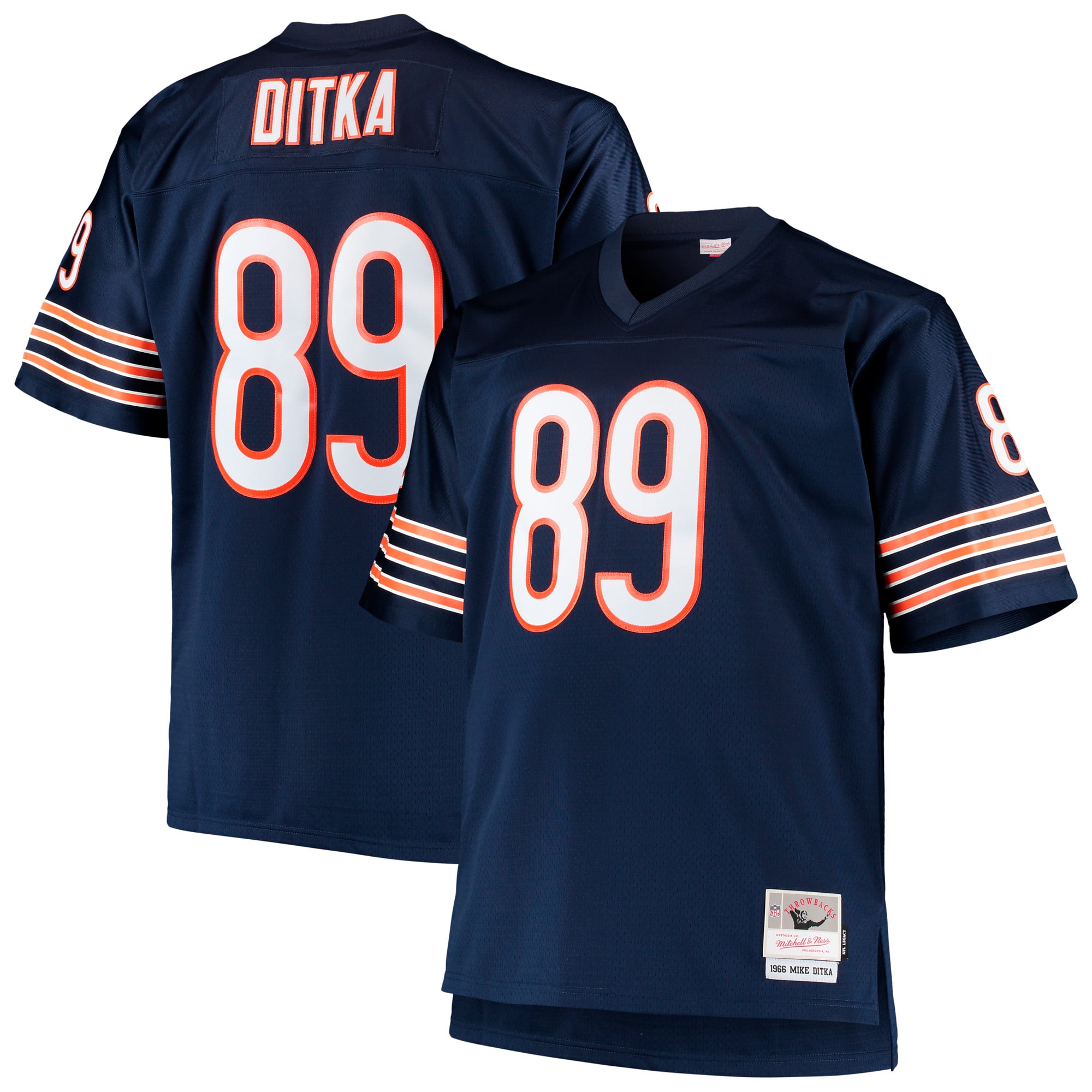 Men's Chicago Bears Mike Ditka Navy Big & Tall 1966 Retired Player Replica Jersey