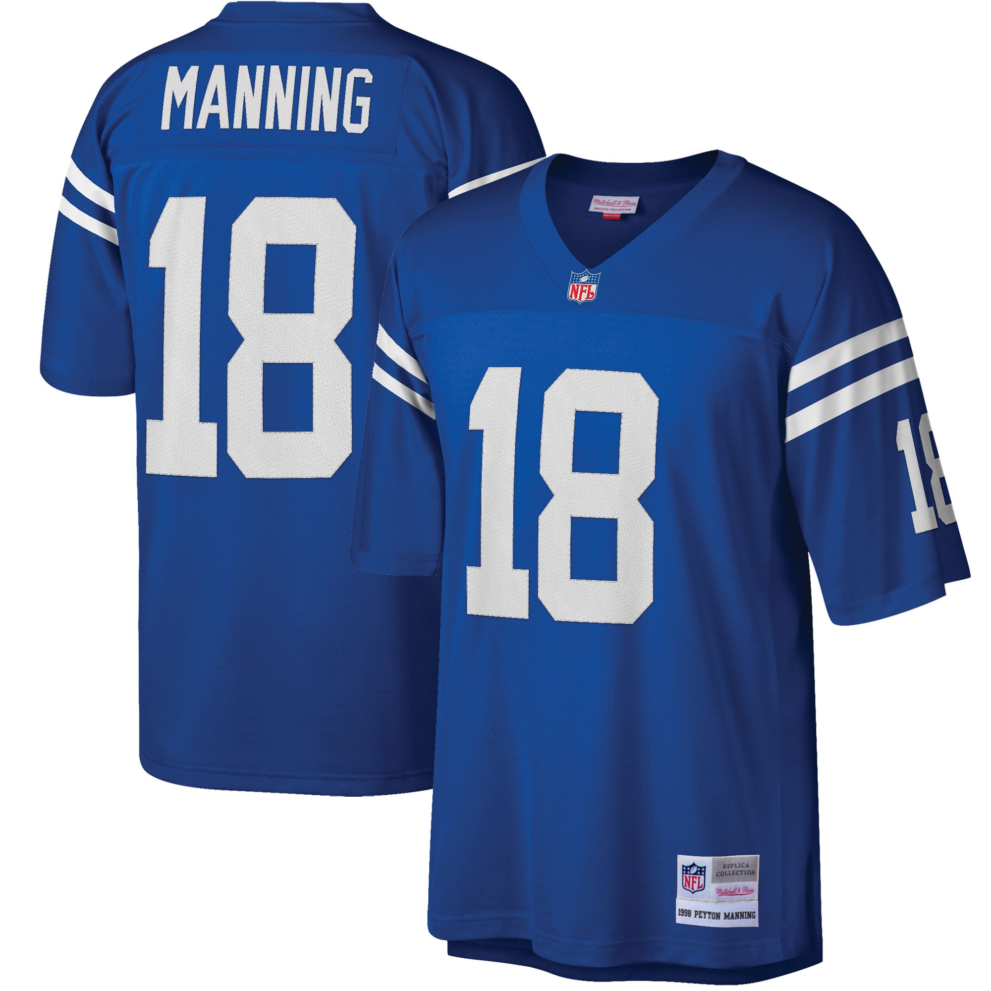 Men's Indianapolis Colts Peyton Manning Royal Big & Tall 1998 Retired Player Replica Jersey