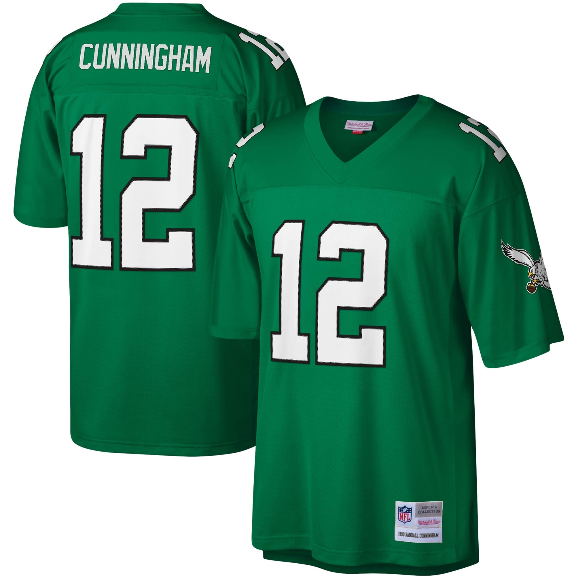 Men's Philadelphia Eagles Randall Cunningham Kelly Green Legacy Replica Jersey