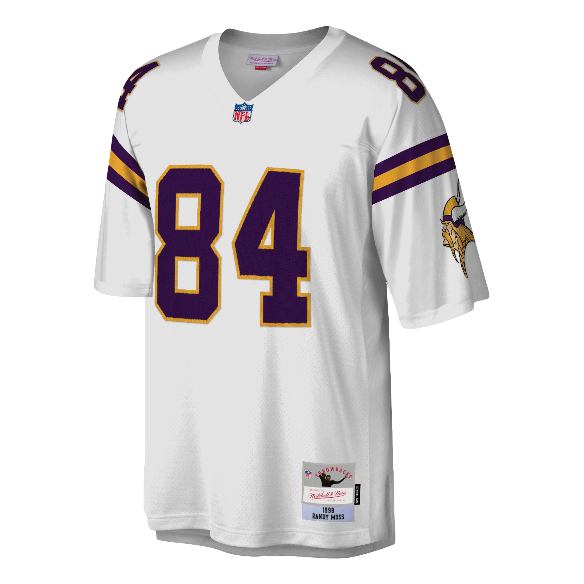 Men's Minnesota Vikings Randy Moss White Legacy Replica Jersey
