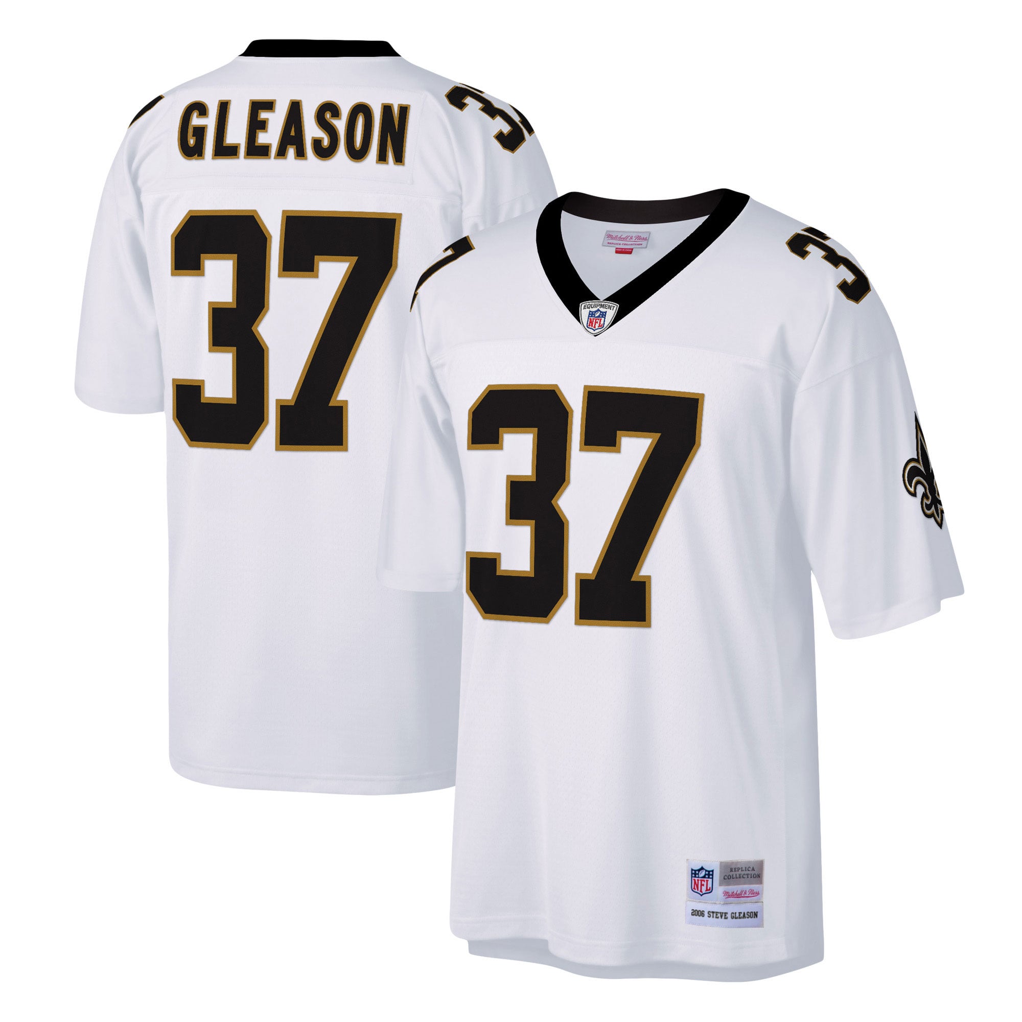Men's New Orleans Saints Steve Gleason White Big & Tall 2006 Retired Player Replica Jersey