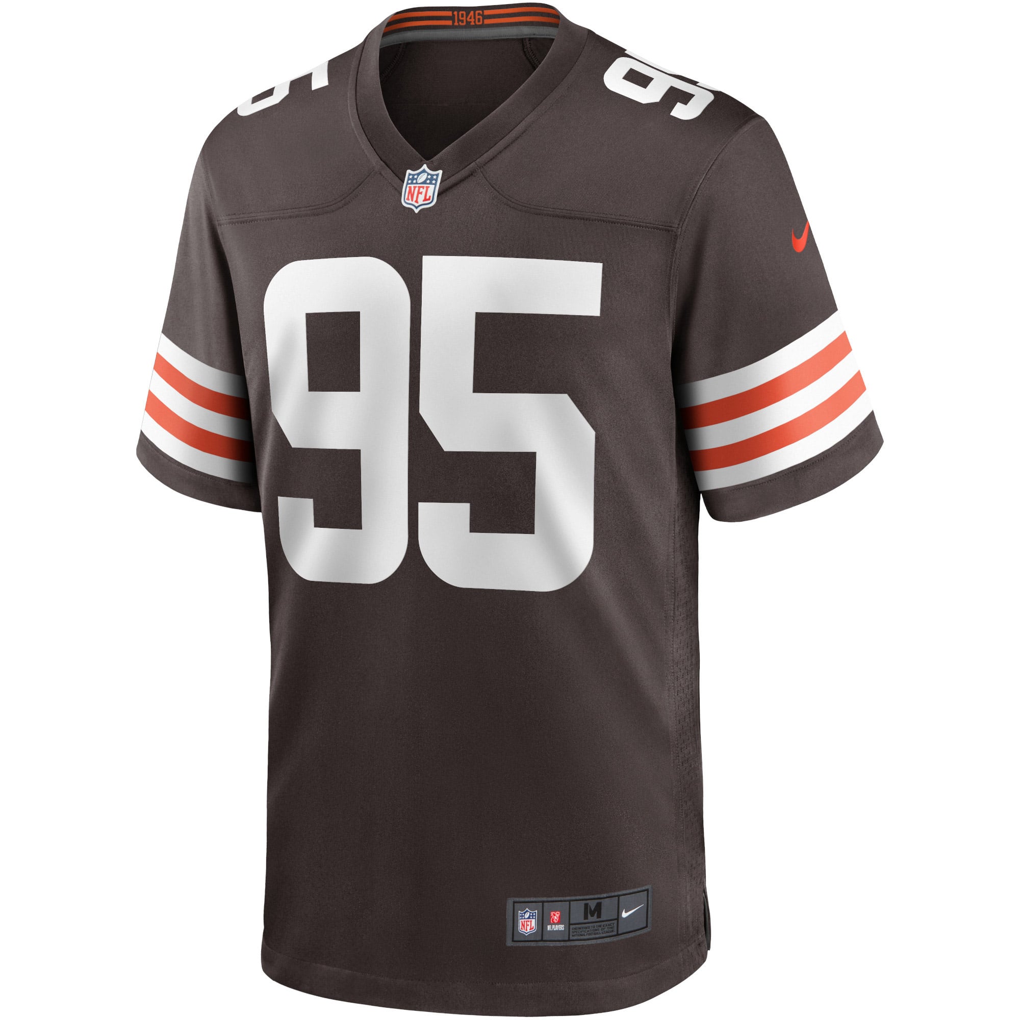 Men's Cleveland Browns Myles Garrett Brown Game Player Jersey