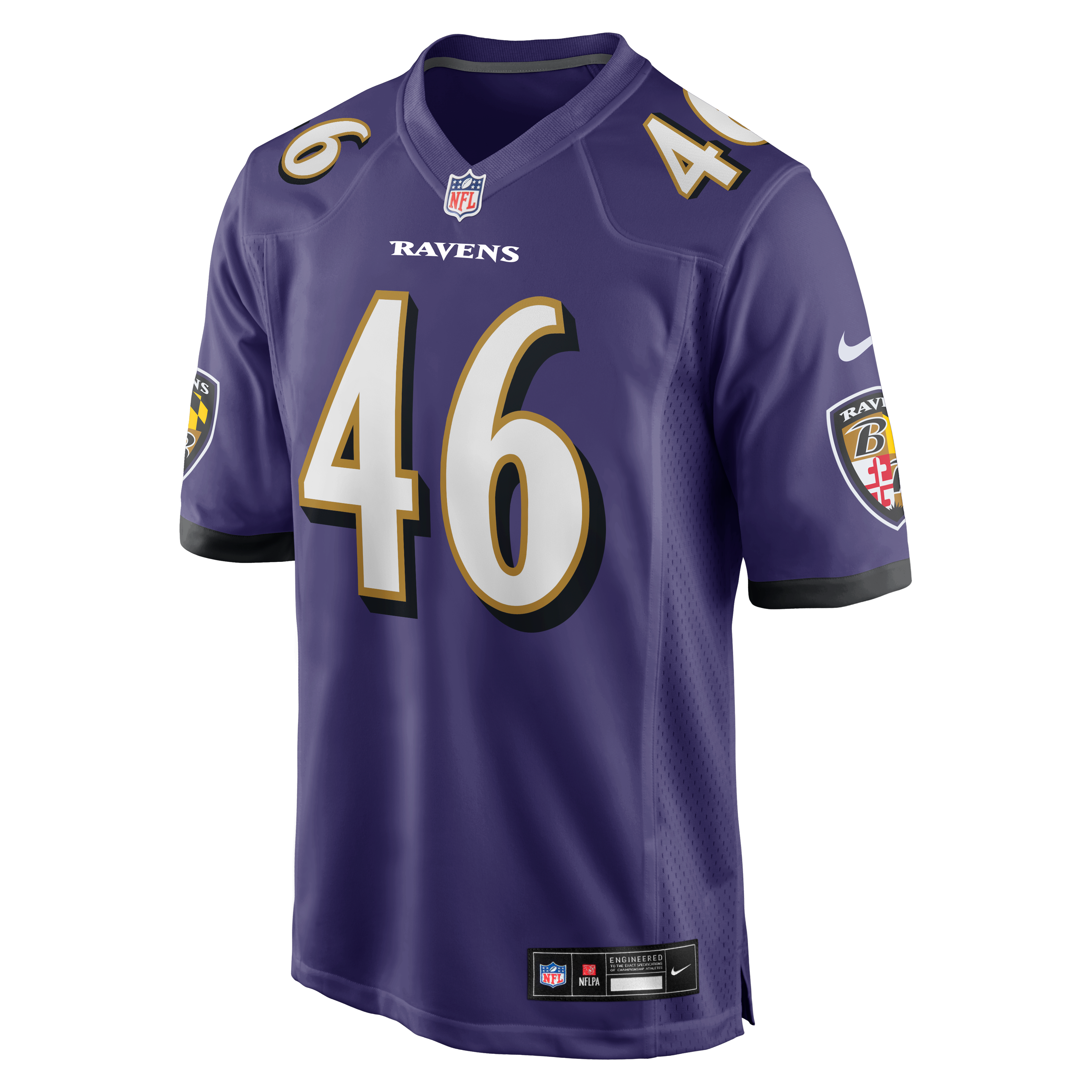 Men's Baltimore Ravens Nick Moore Purple Game Jersey