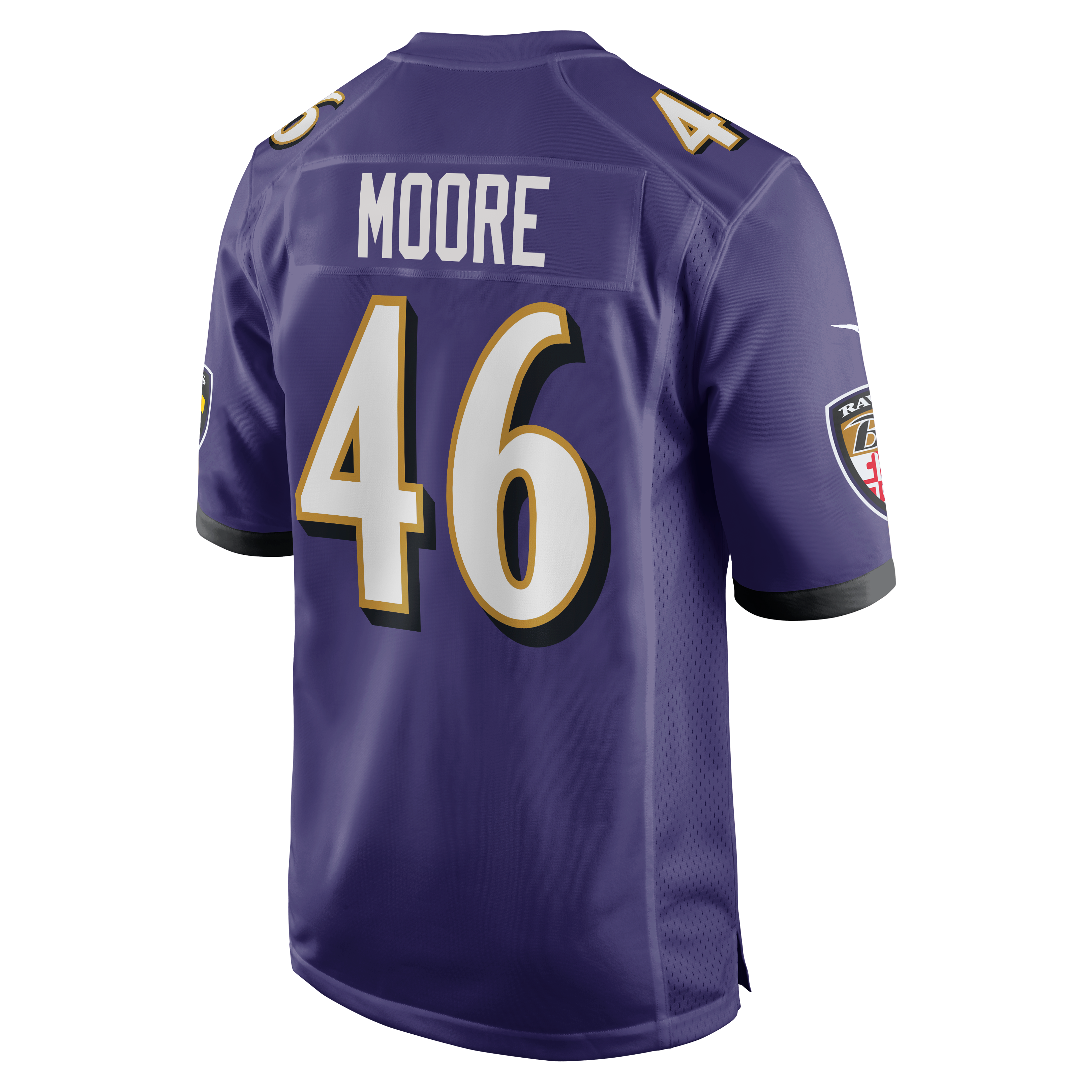 Men's Baltimore Ravens Nick Moore Purple Game Jersey