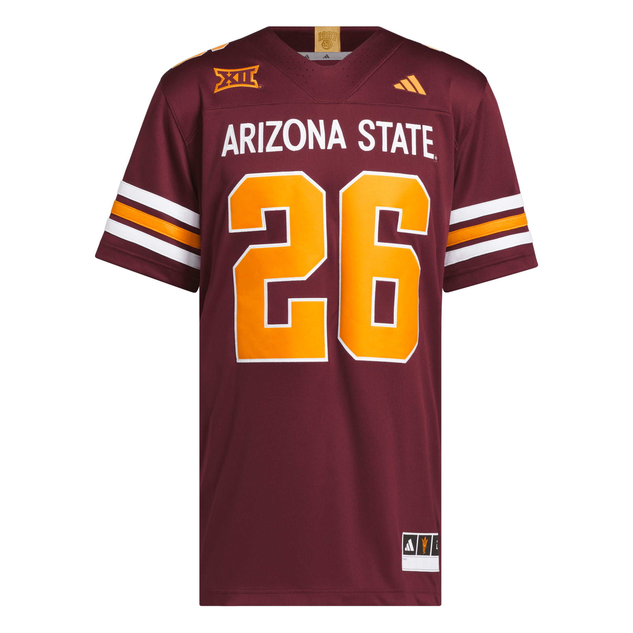 Men's #26 Maroon Arizona State Sun Devils Roses & Devils Premier Strategy Jersey
