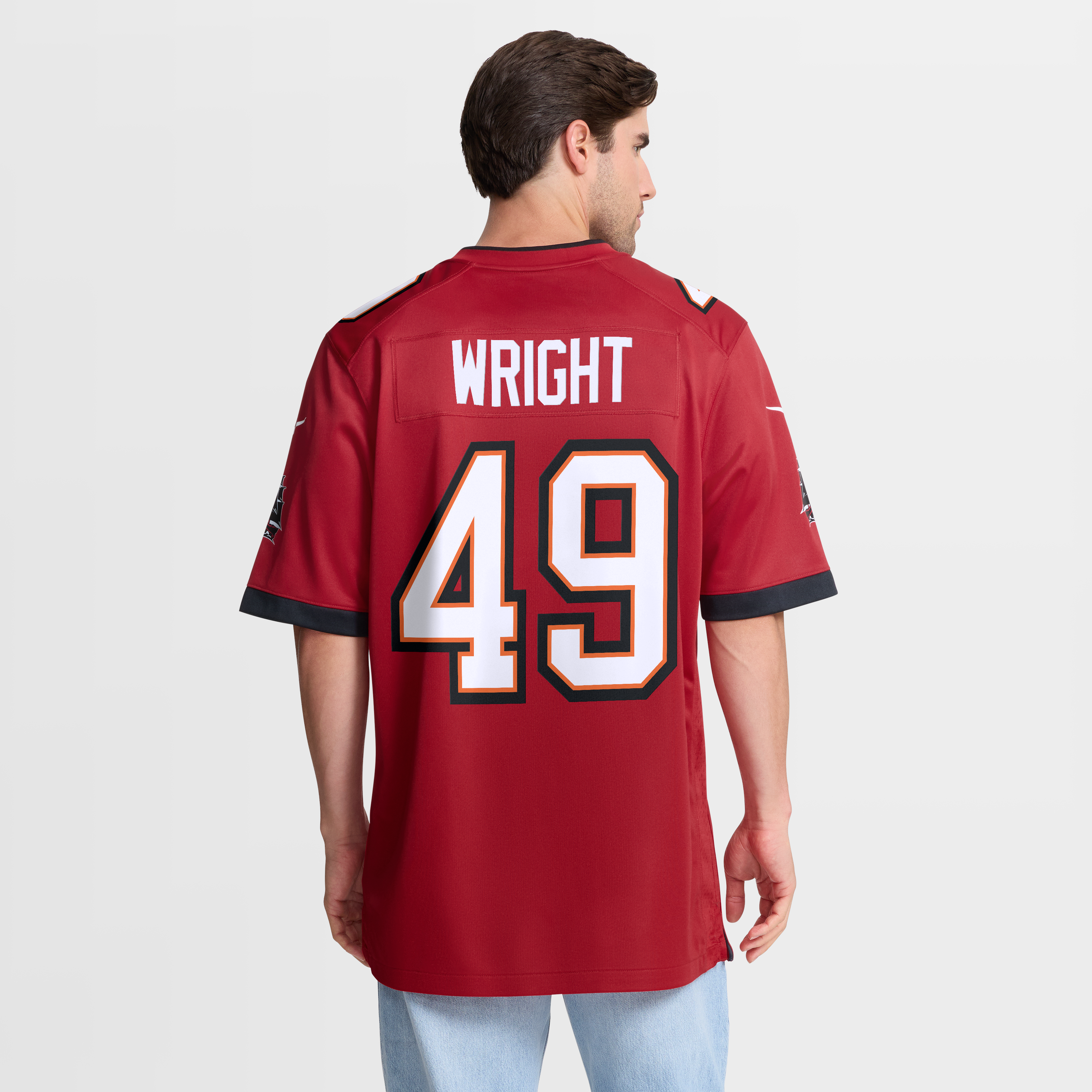 Men's Tampa Bay Buccaneers Owen Wright Red Team Game Jersey