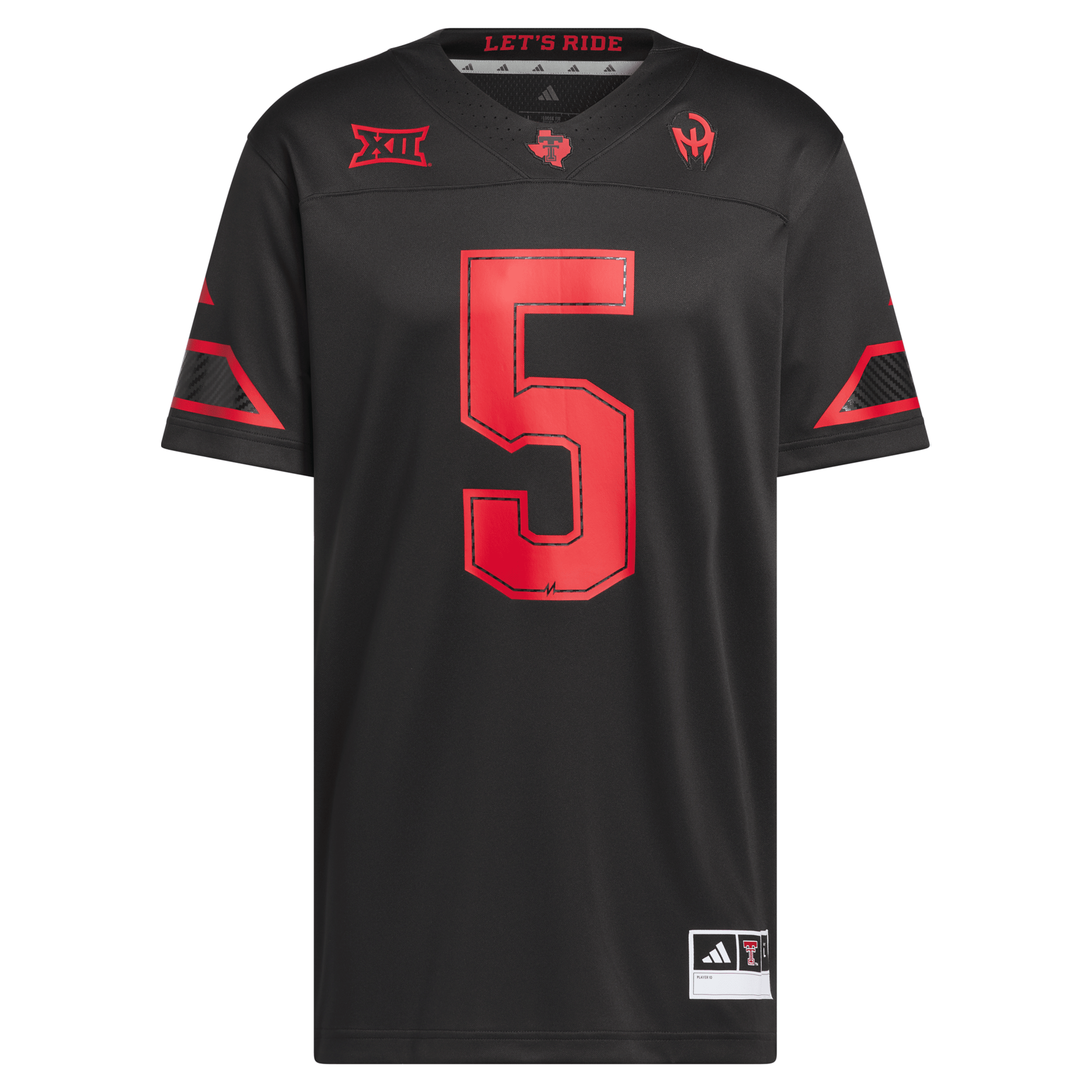 Men's Patrick Mahomes Black Texas Tech Red Raiders Let's Ride Premier Jersey