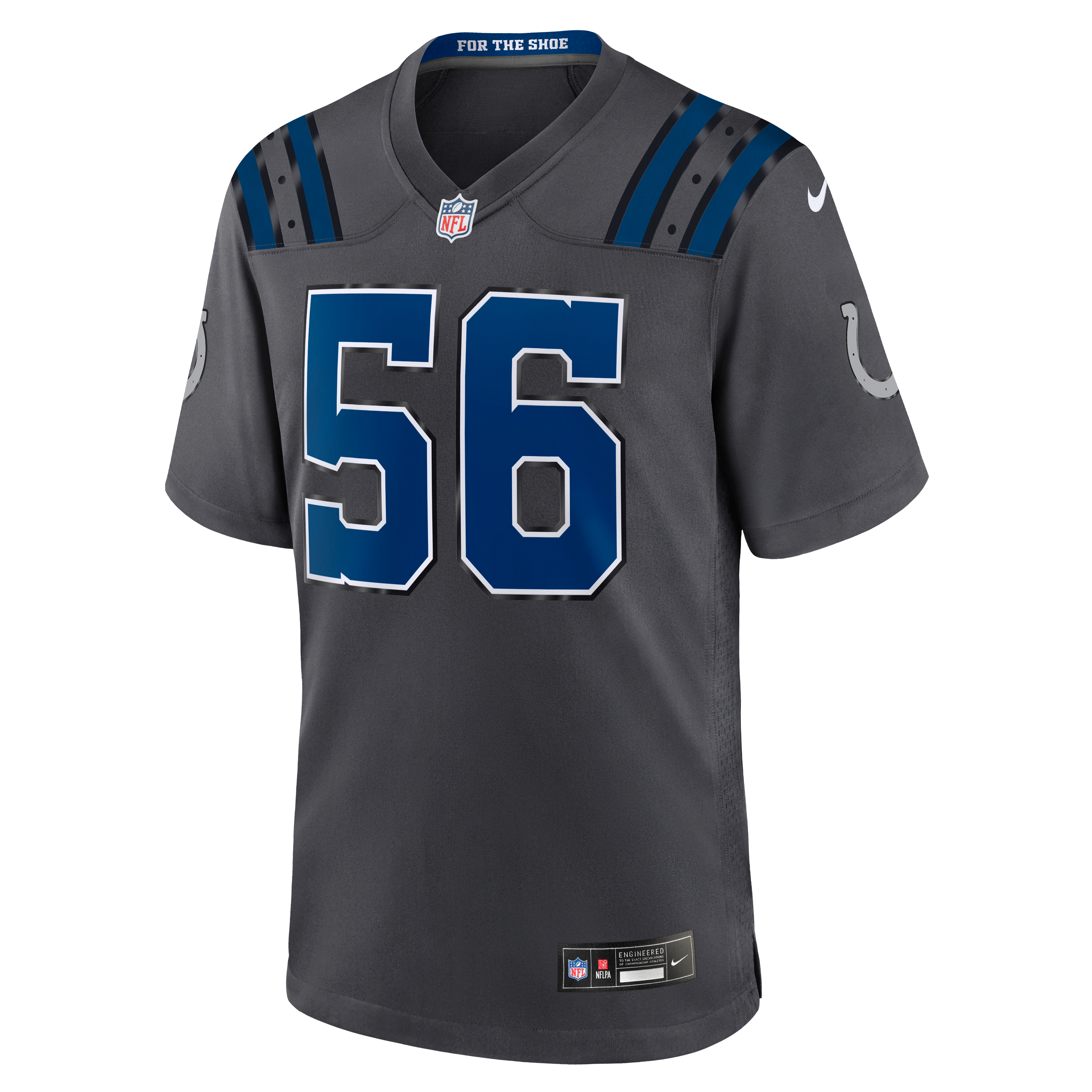 Men's Indianapolis Colts Quenton Nelson Anthracite 2026 Rivalries Collection Game Jersey