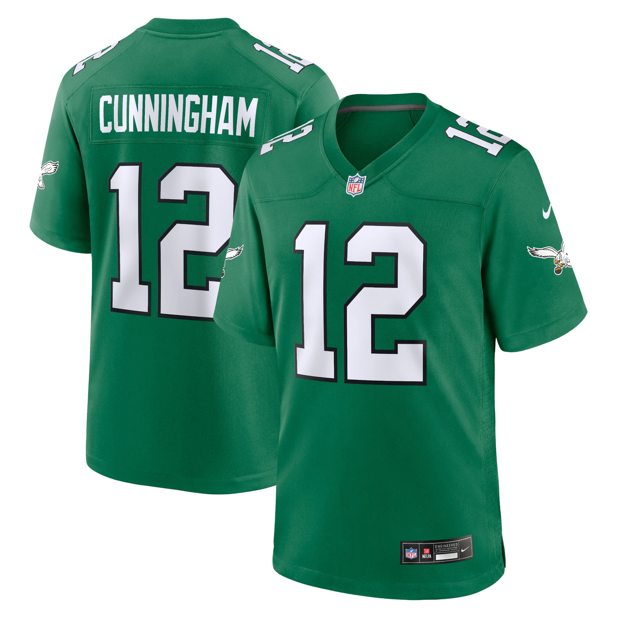 Men's Philadelphia Eagles Randall Cunningham Kelly Green Alternate Retired Player Game Jersey