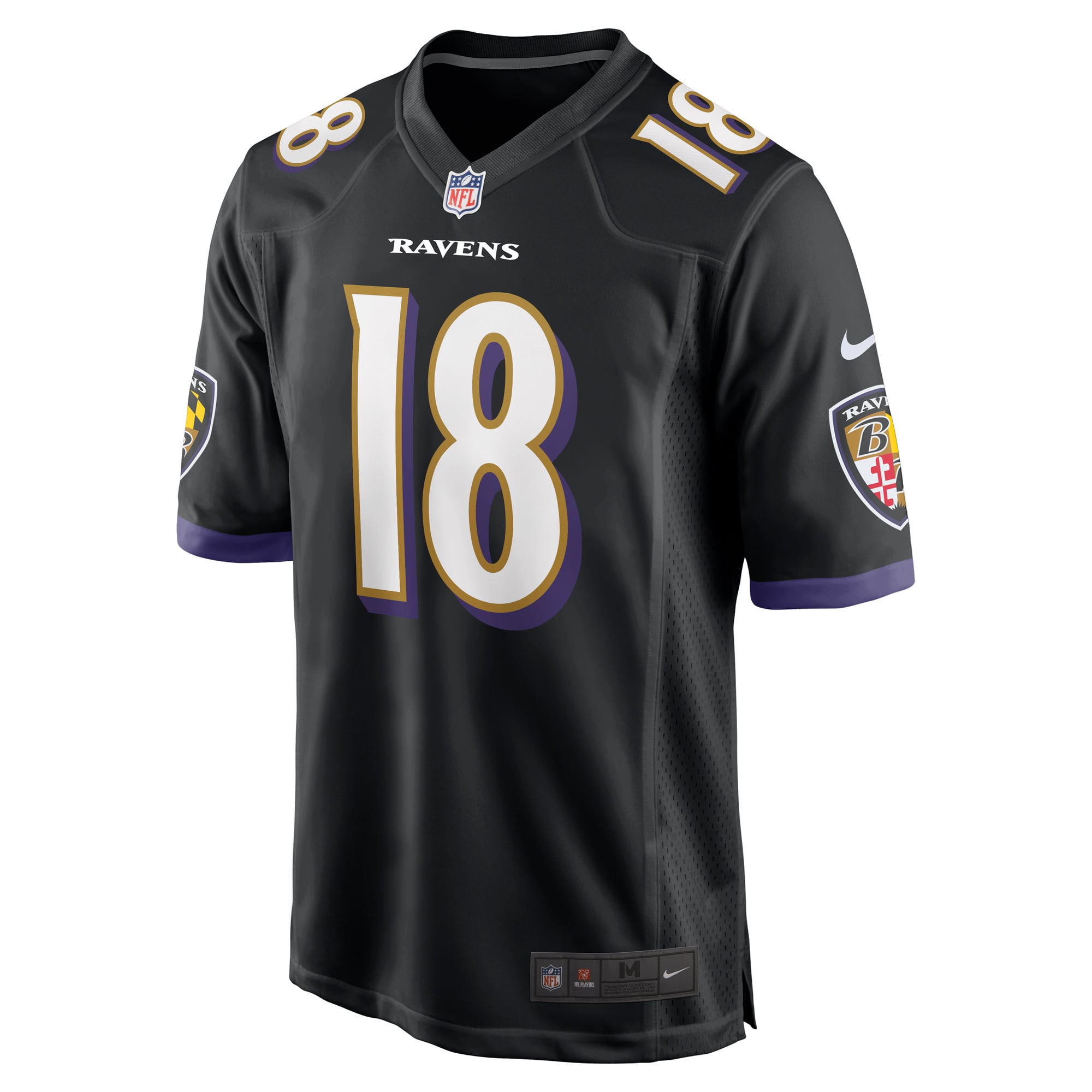 Men's Baltimore Ravens Roquan Smith Black Alternate Game Jersey